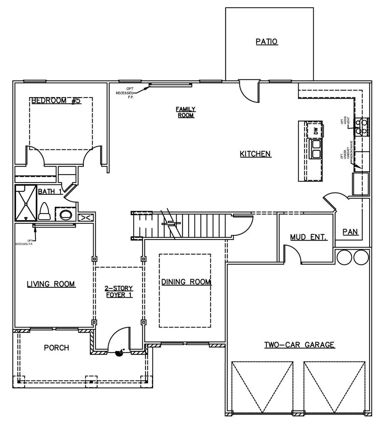 2D floor plan layout of this home in Reserve at Hickory Hills, McDonough, GA (Image 2).