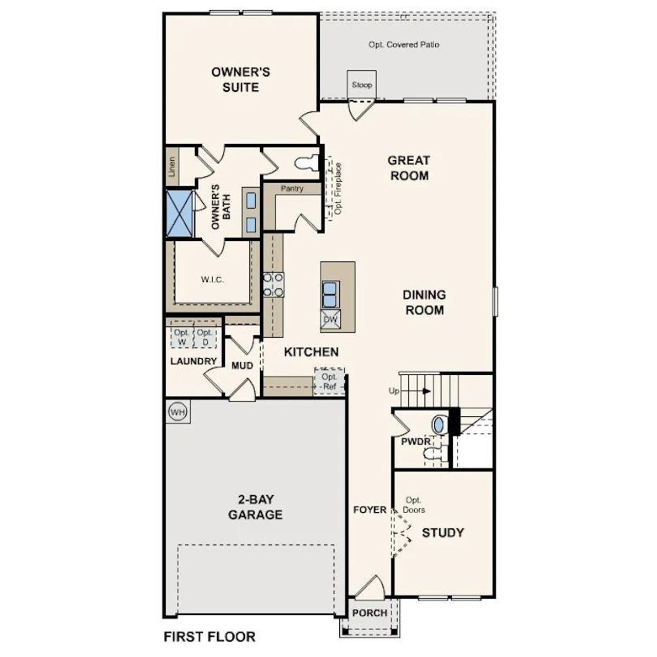 A well-designed first floor layout presents a functional flow for comfortable living.