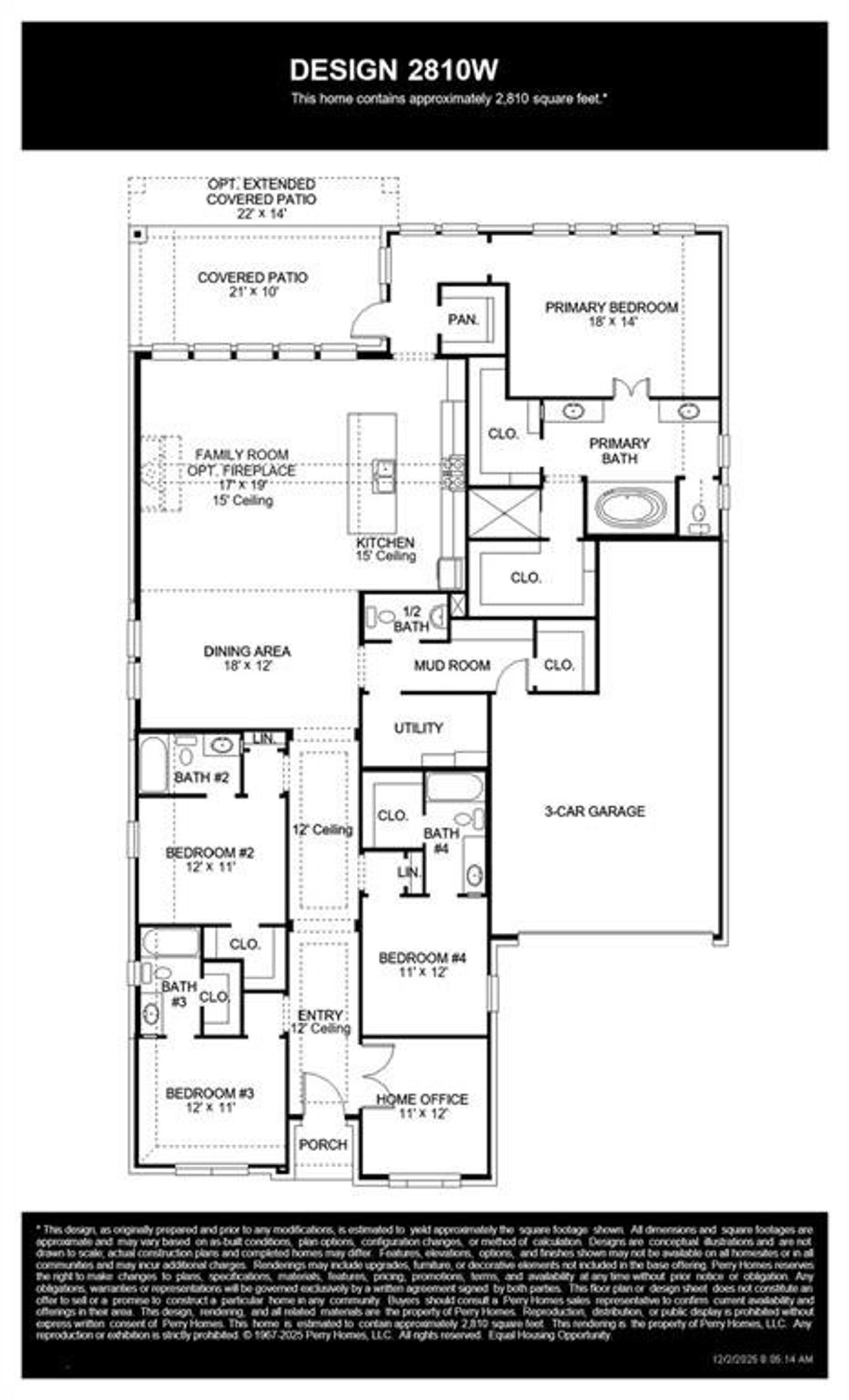 2D floor plan layout of this home in Landmark, Denton, TX (Image 2).