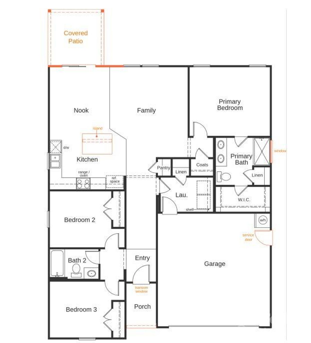 2D floor plan layout of this home in , Denver, NC (Image 2). 2D floor plan layout of this home in , Denver, NC (Image 2).