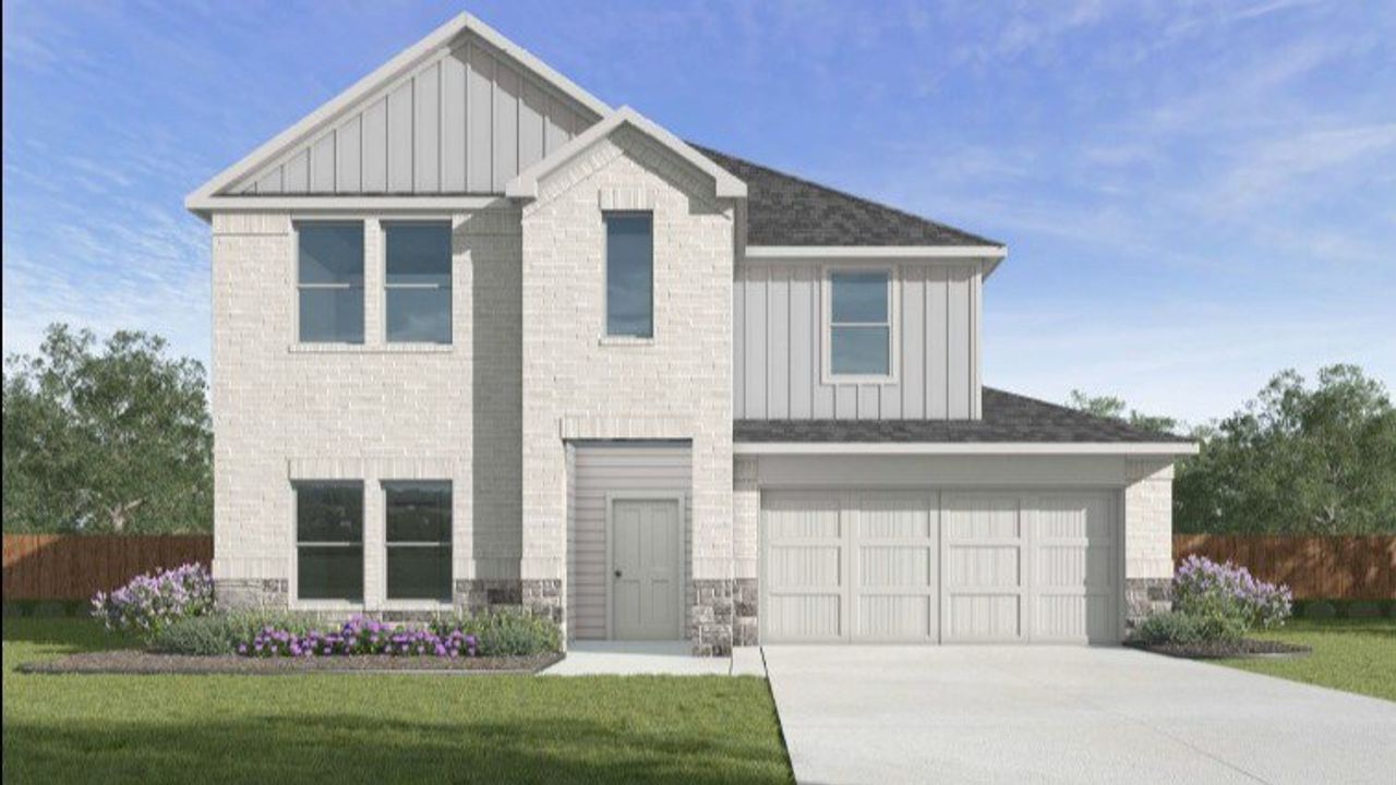 Representative exterior photo of a completed home built from the Grayson by D.R. Horton in Blue Heron Estates, Beasley, TX (Image 2).