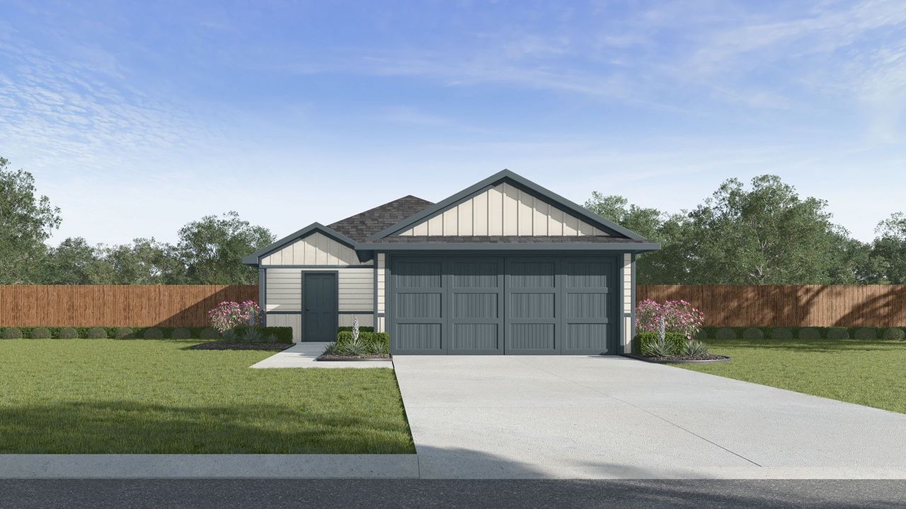 Representative exterior photo of a completed home built from the EMMA by D.R. Horton in Maplewood Meadows, Talty, TX (Image 2).