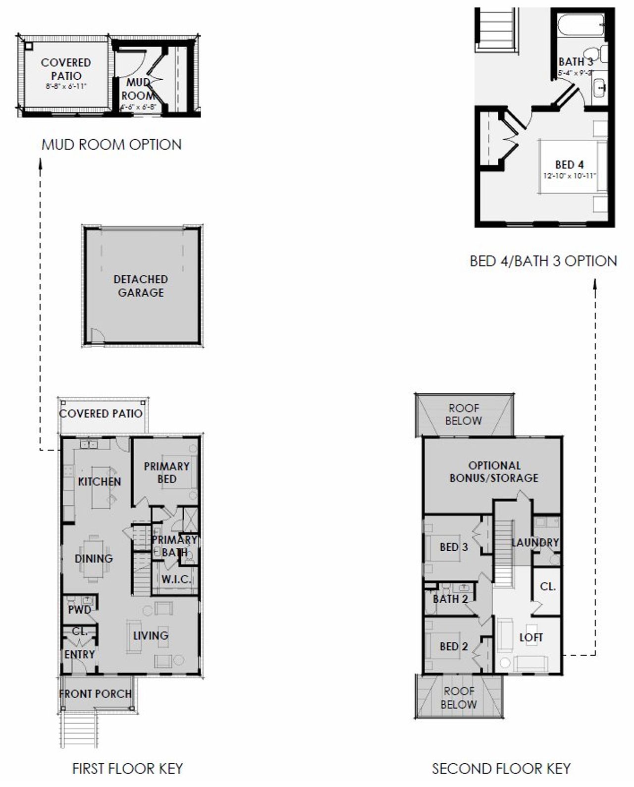 2D floor plan layout for the Normandy by Harpeth Valley Homes in Marlon's Creek, Spring Hill, TN (Image 2).