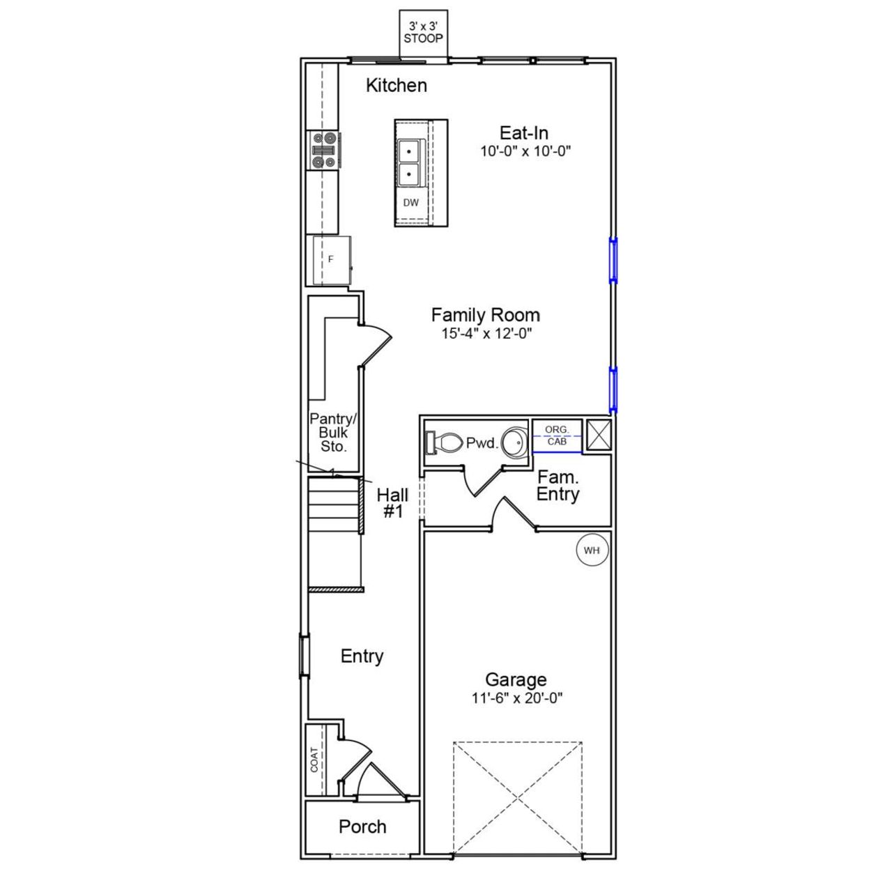 2D floor plan layout of this home in Laurinton Farms, Hopkins, SC (Image 2).