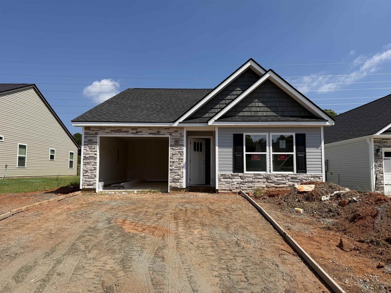 In-progress construction of a new home in Stones Throw, Inman, SC (Image 2).