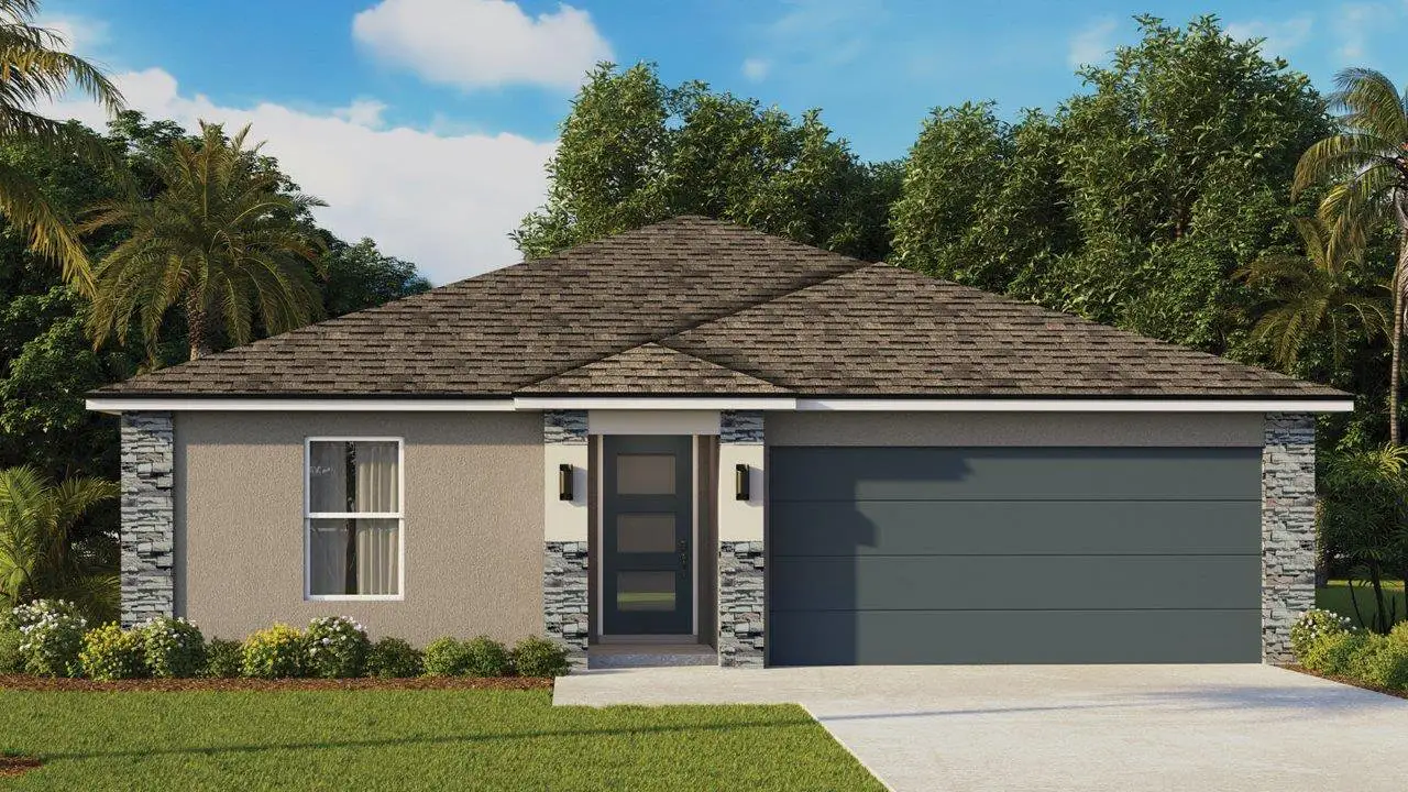 Representative exterior photo of a completed home built from the Freeport II by D.R. Horton in Boulevard Oaks, Lady Lake, FL (Image 2).