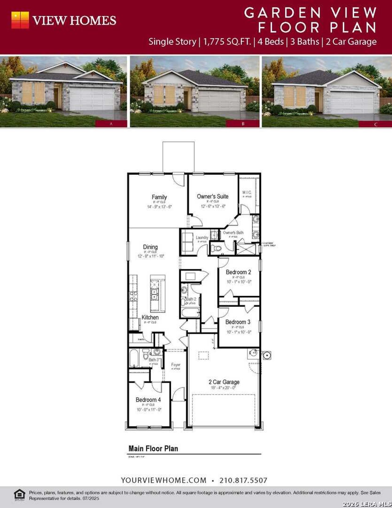 2D floor plan layout of this home in , New Braunfels, TX (Image 2).