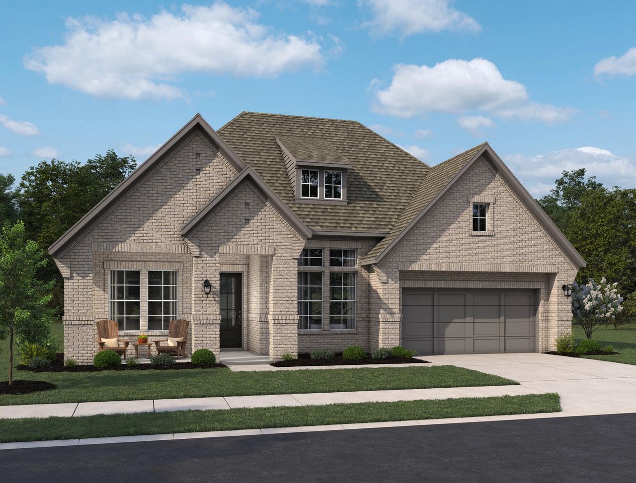 Representative exterior photo of a completed home built from the Bellevue by Ashton Woods in Aster Park, McKinney, TX (Image 2). Representative exterior photo of a completed home built from the Bellevue by Ashton Woods in Aster Park, McKinney, TX (Image 2).