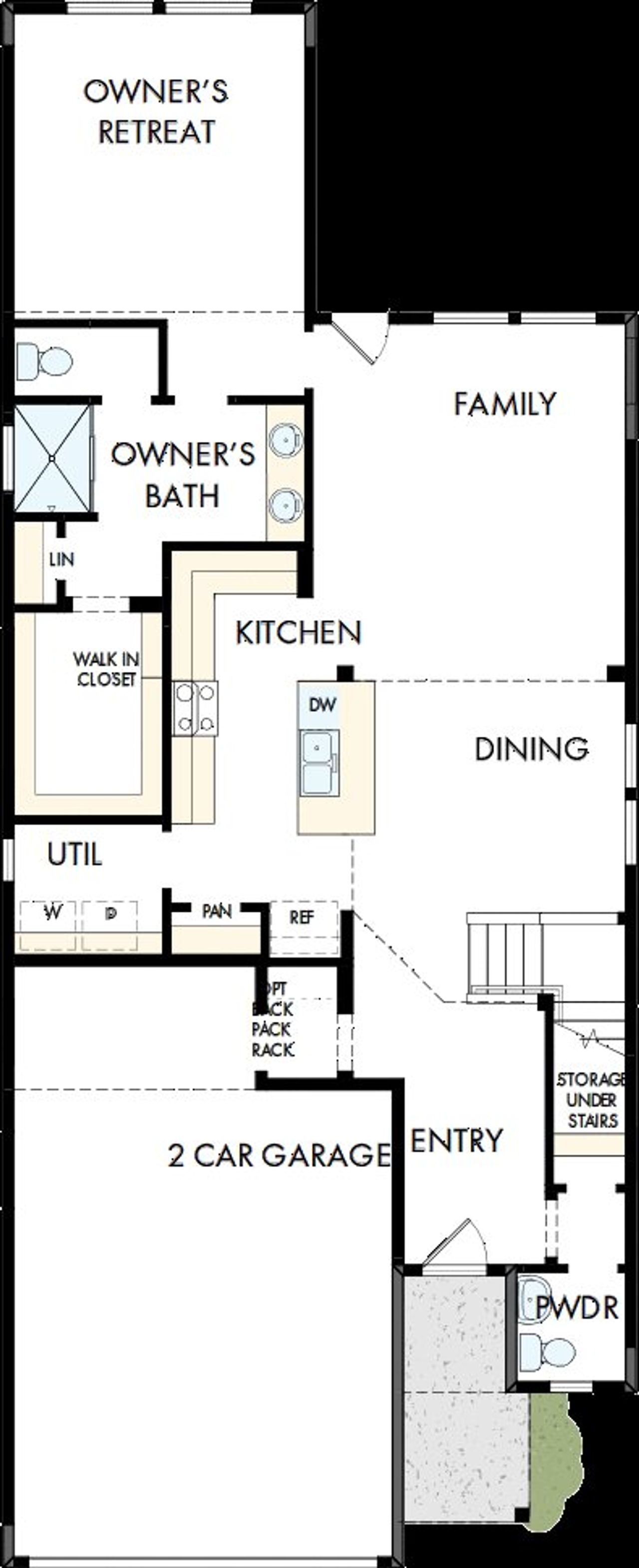 2D floor plan layout of this home in Nexus – Park Collection, Gallatin, TN (Image 2).