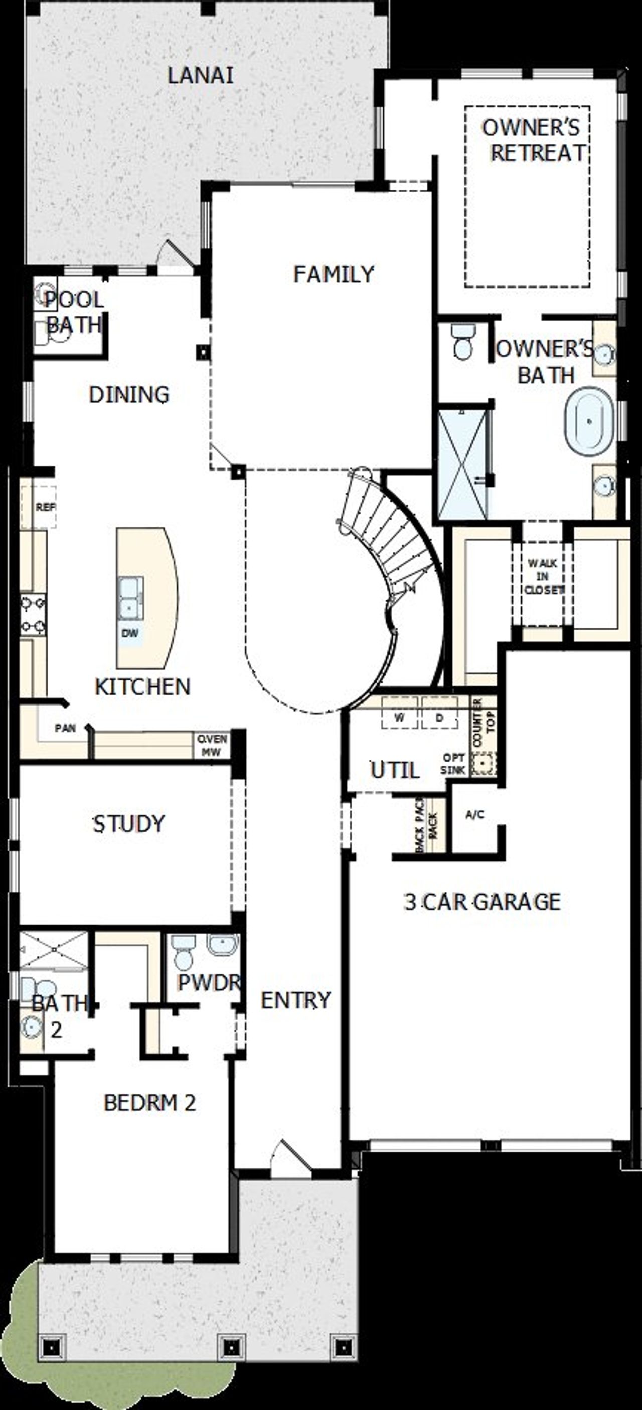 2D floor plan layout of this home in Laureate Park at Lake Nona - Park Series, Orlando, FL (Image 2). 2D floor plan layout of this home in Laureate Park at Lake Nona - Park Series, Orlando, FL (Image 2).