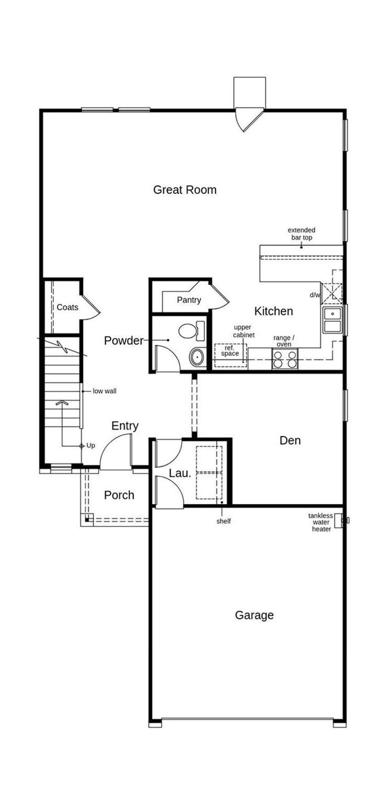 This floor plan features 3 bedrooms, 2 full baths, 1 half bath and over 2,200 square feet of living space.