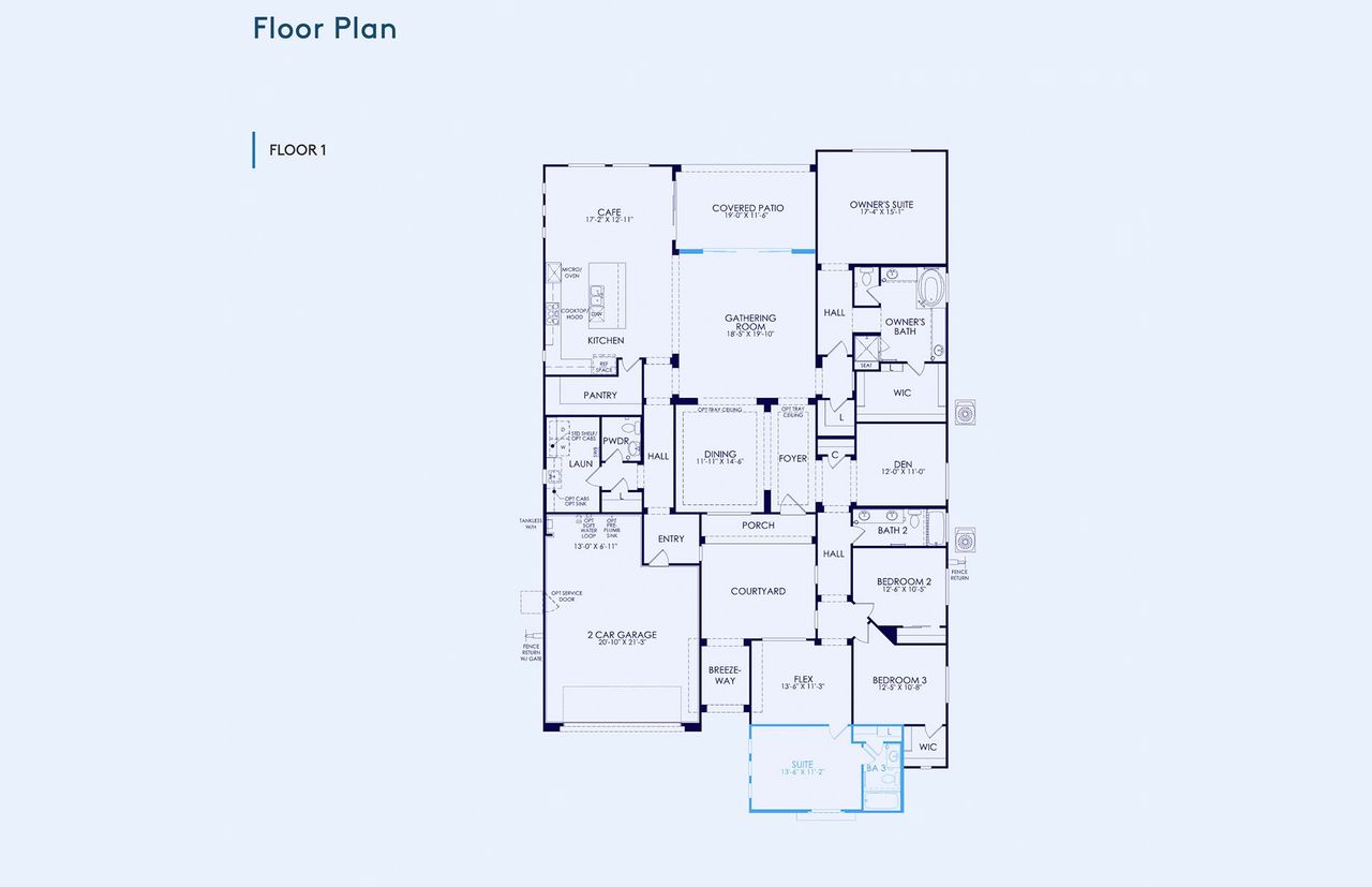 2D floor plan layout of this home in Harvest - Enchantment Series, Queen Creek, AZ (Image 2). 2D floor plan layout of this home in Harvest - Enchantment Series, Queen Creek, AZ (Image 2).