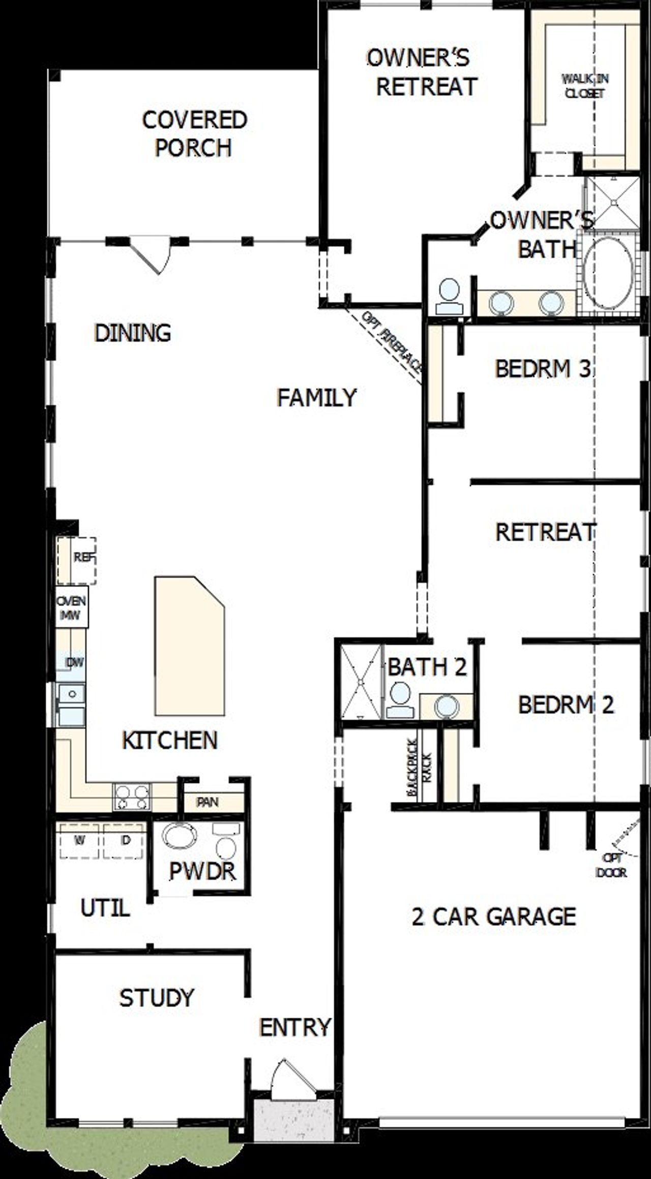 2D floor plan layout of this home in Davis Ranch 50', San Antonio, TX (Image 2). 2D floor plan layout of this home in Davis Ranch 50', San Antonio, TX (Image 2).