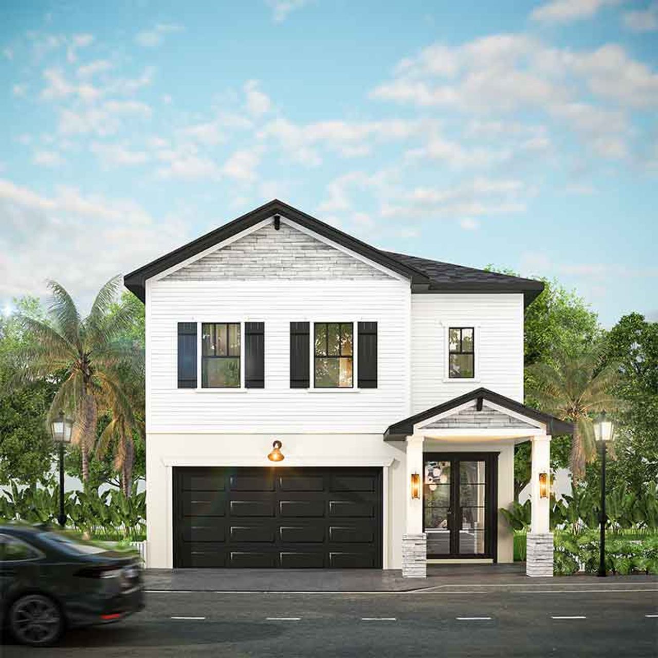 Representative exterior photo of a completed home built from the Maple by Davila Homes Construction in Lakeview Village Estates, Winter Garden, FL (Image 2).