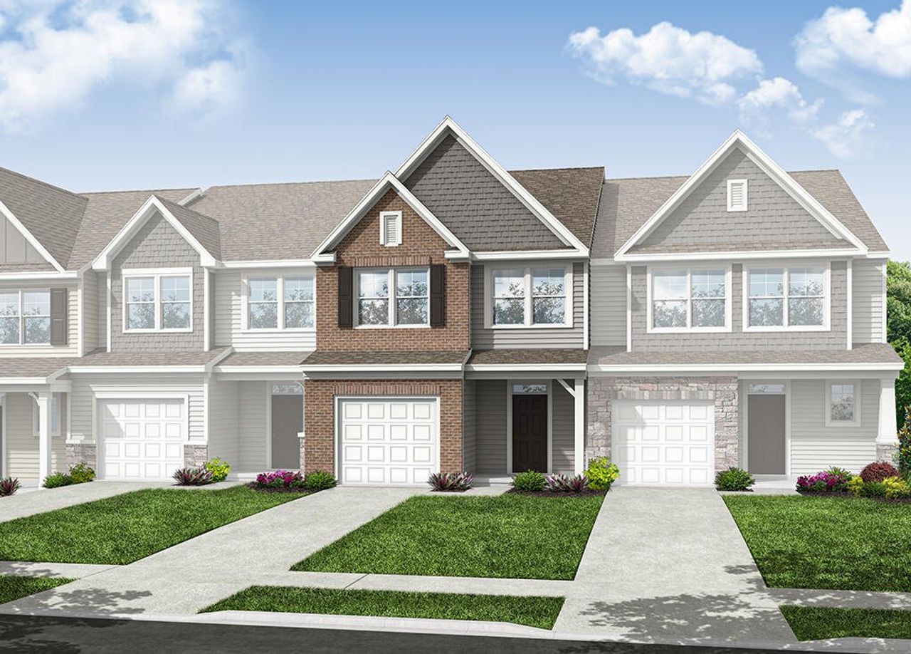 Representative exterior photo of a completed home built from the Ashland by Eastwood Homes in Pineview Glen Townhomes, Durham, NC (Image 2).
