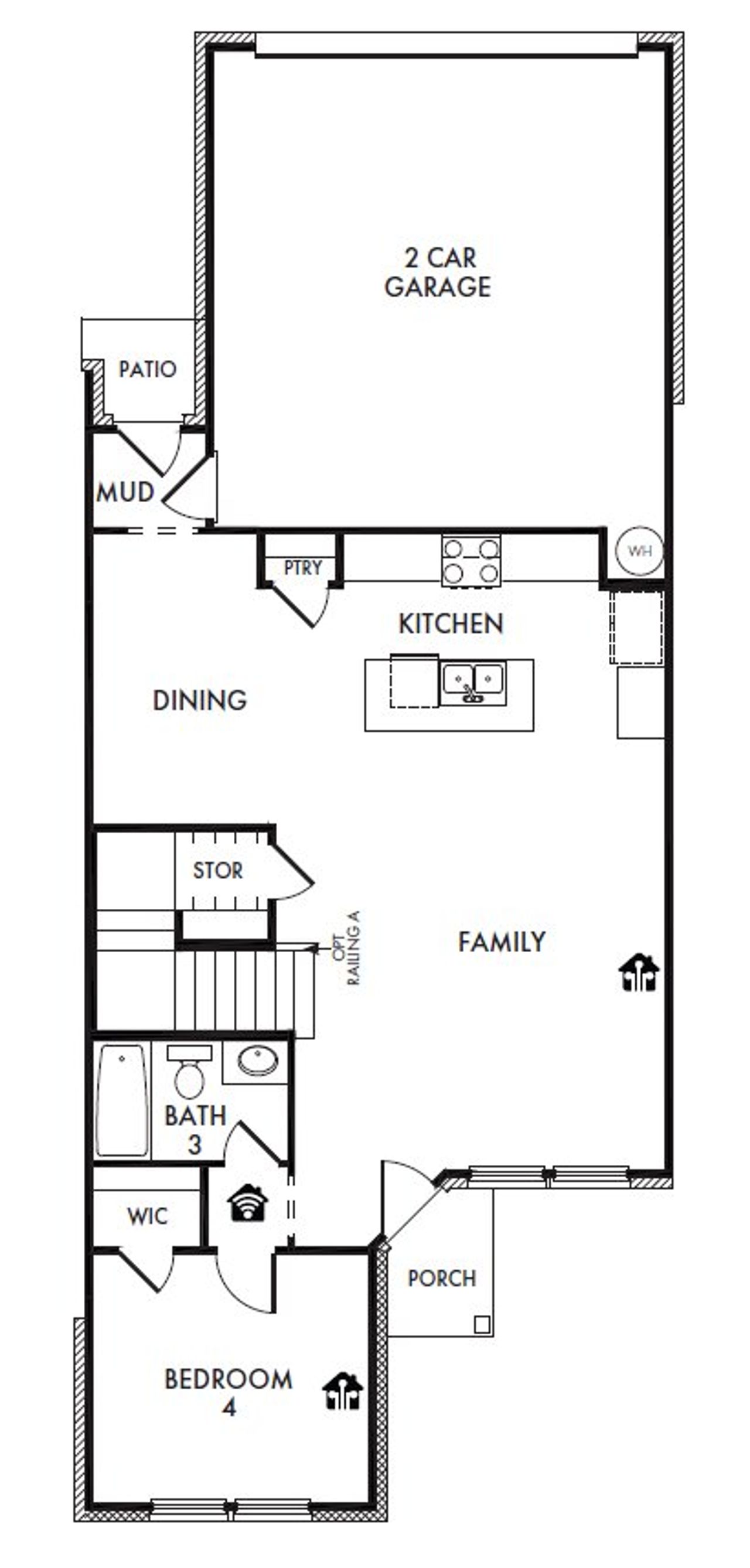 2D floor plan layout of this home in Creekshaw, Royse City, TX (Image 2). 2D floor plan layout of this home in Creekshaw, Royse City, TX (Image 2).