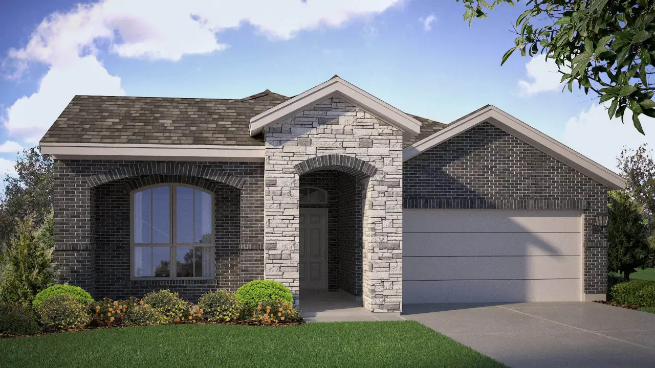 Representative exterior photo of a completed home built from the Carolina by D.R. Horton in Shenandoah Ridge, Midland, TX (Image 2).