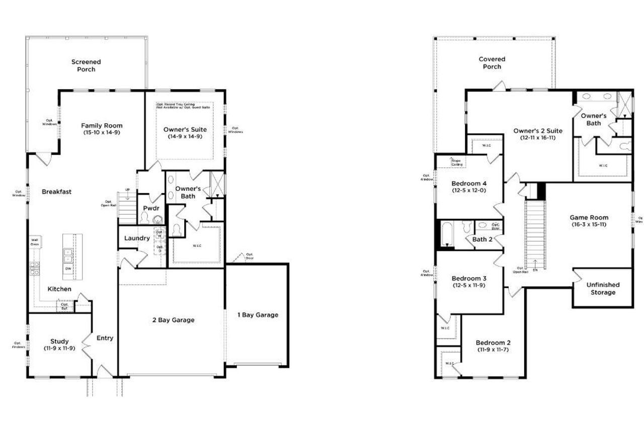 2D floor plan layout of this home in Bayview Acres, Mount Pleasant, SC (Image 2).