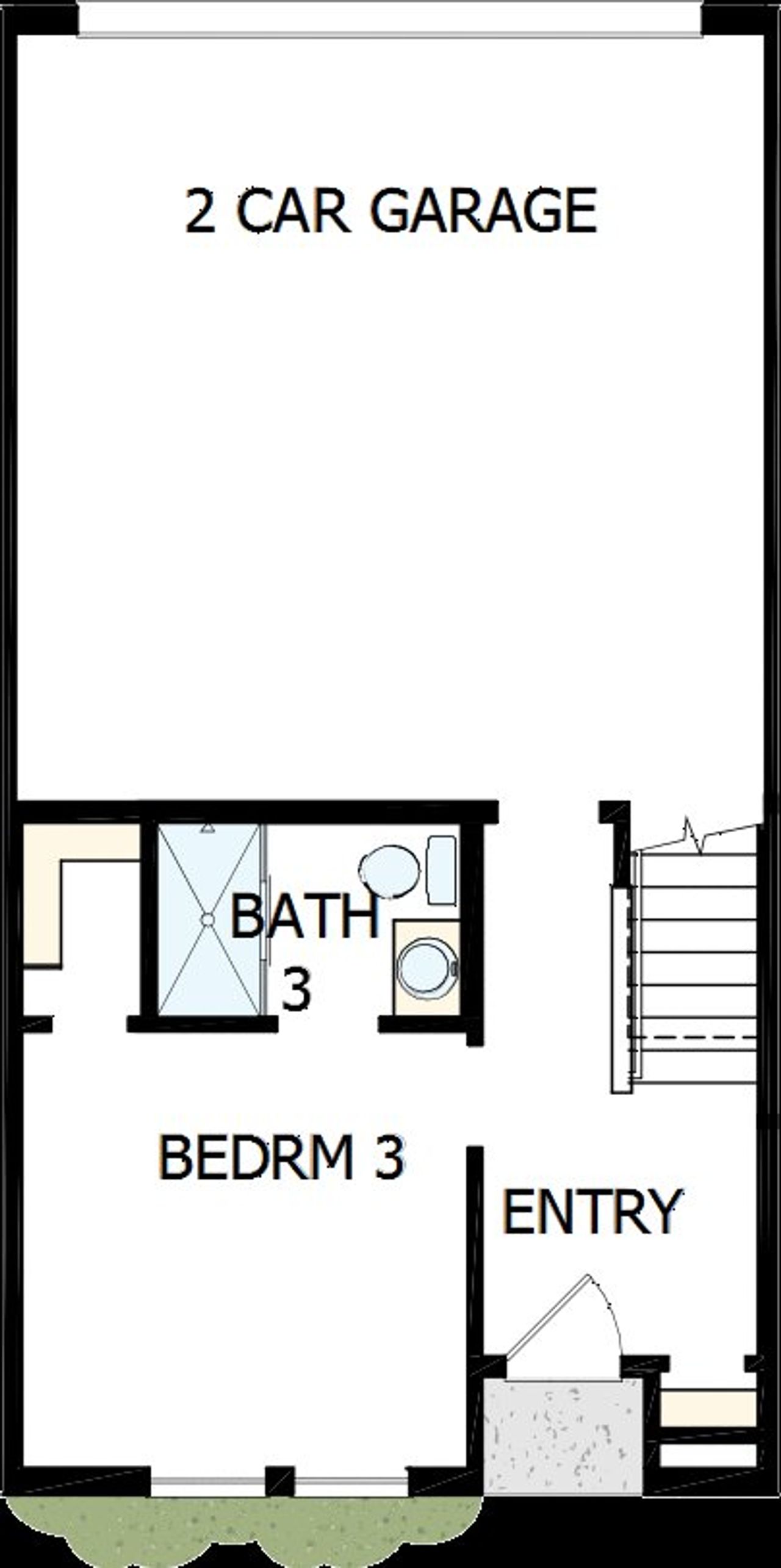 2D floor plan layout of this home in Towns at Union, St. Petersburg, FL (Image 2). 2D floor plan layout of this home in Towns at Union, St. Petersburg, FL (Image 2).