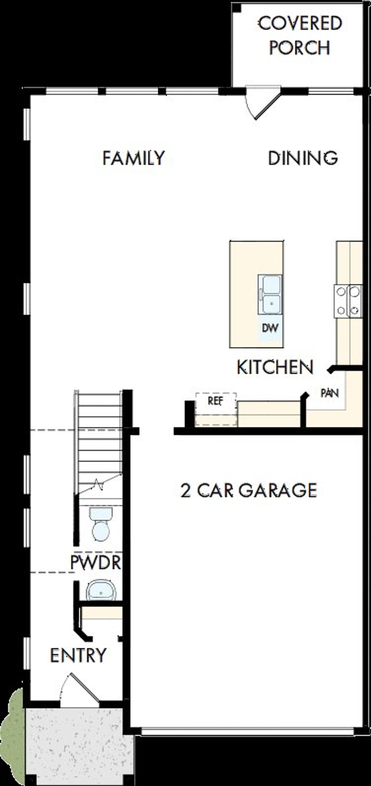 2D floor plan layout of this home in Easton Park - Nelson Village - Jewel Series, Austin, TX (Image 2). 2D floor plan layout of this home in Easton Park - Nelson Village - Jewel Series, Austin, TX (Image 2).