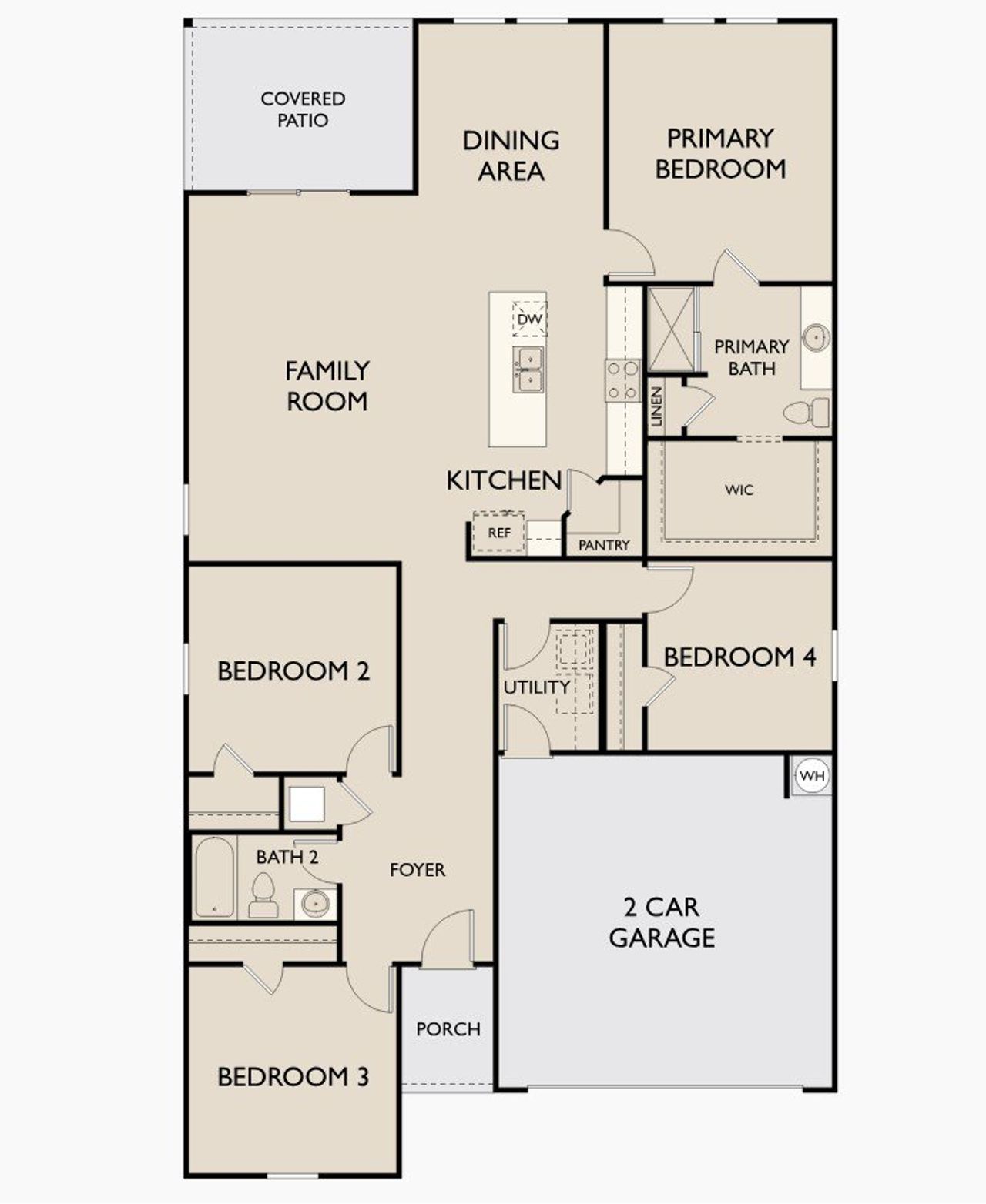 2D floor plan layout of this home in The Trails, Phoenix, AZ (Image 2).