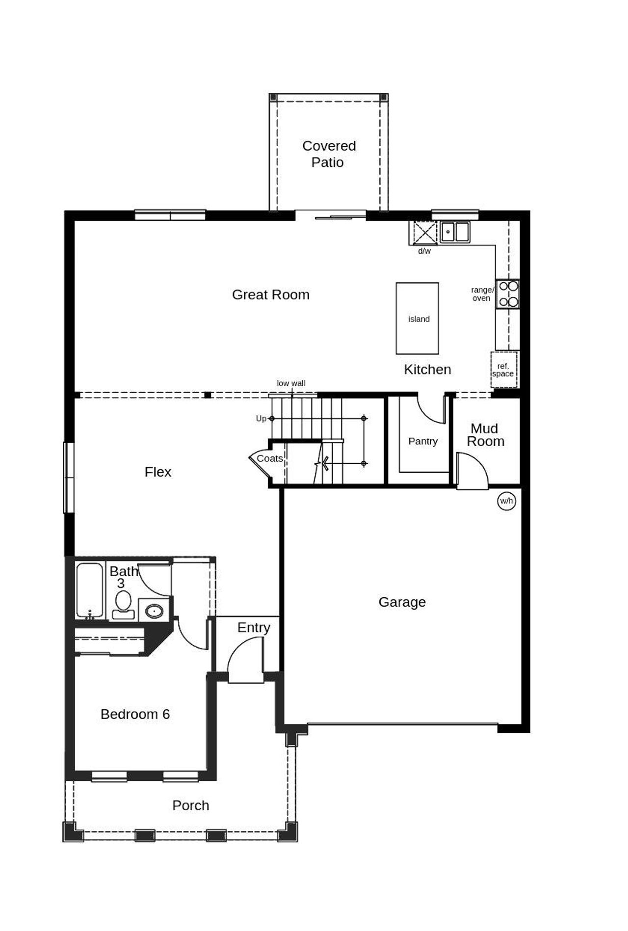 2D floor plan layout of this home in Landings at Lake Mabel Loop, Lake Wales, FL (Image 2).