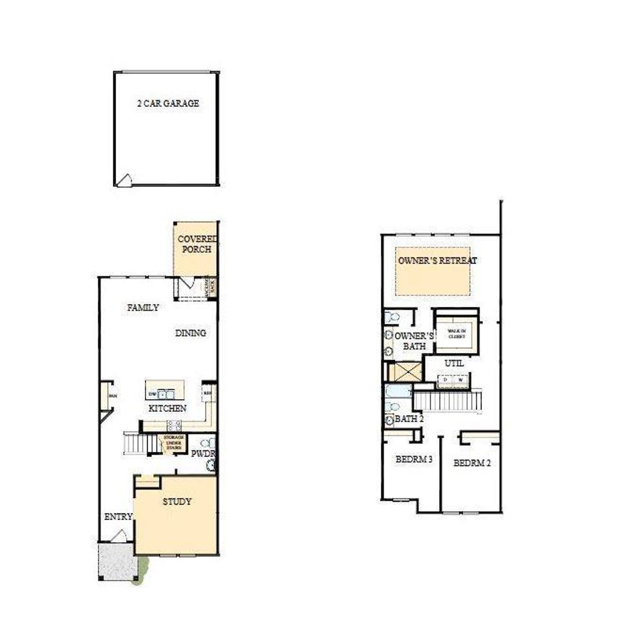 2D floor plan layout of this home in North Creek Village, Huntersville, NC (Image 2).