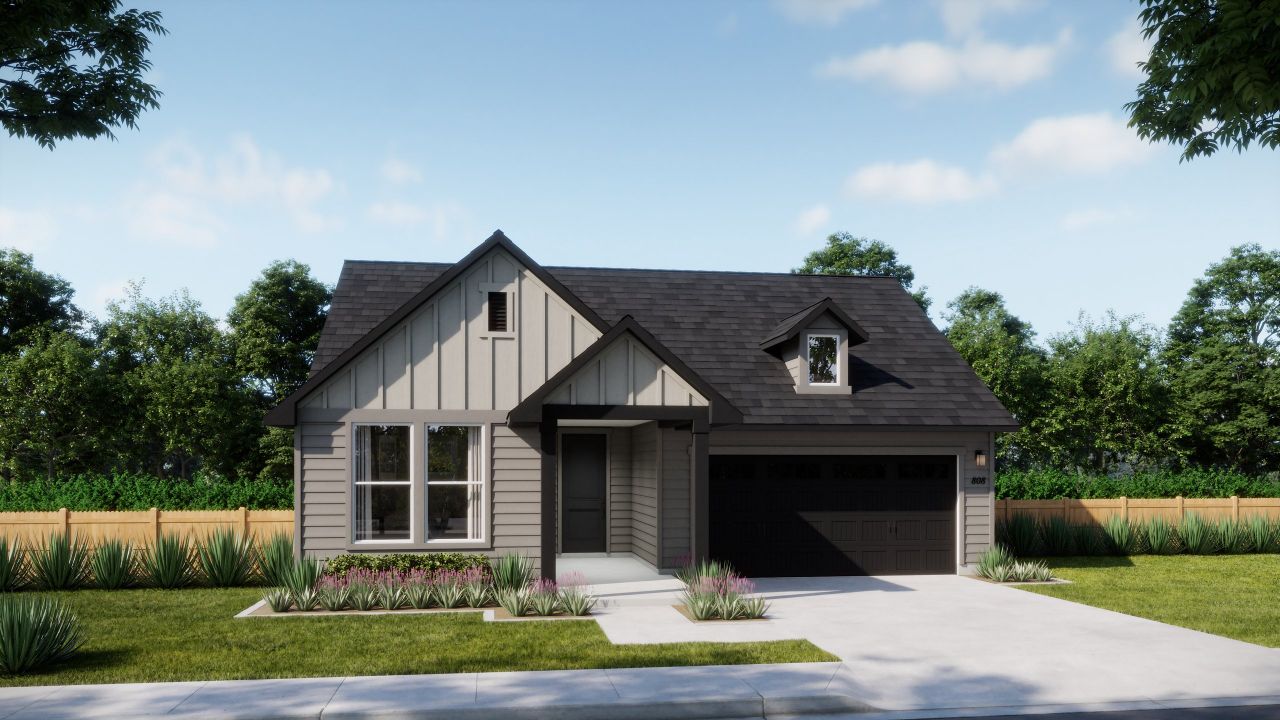 Representative exterior photo of a completed home built from the 4012 by Risewell Homes in Parkton Square, Kyle, TX (Image 2).