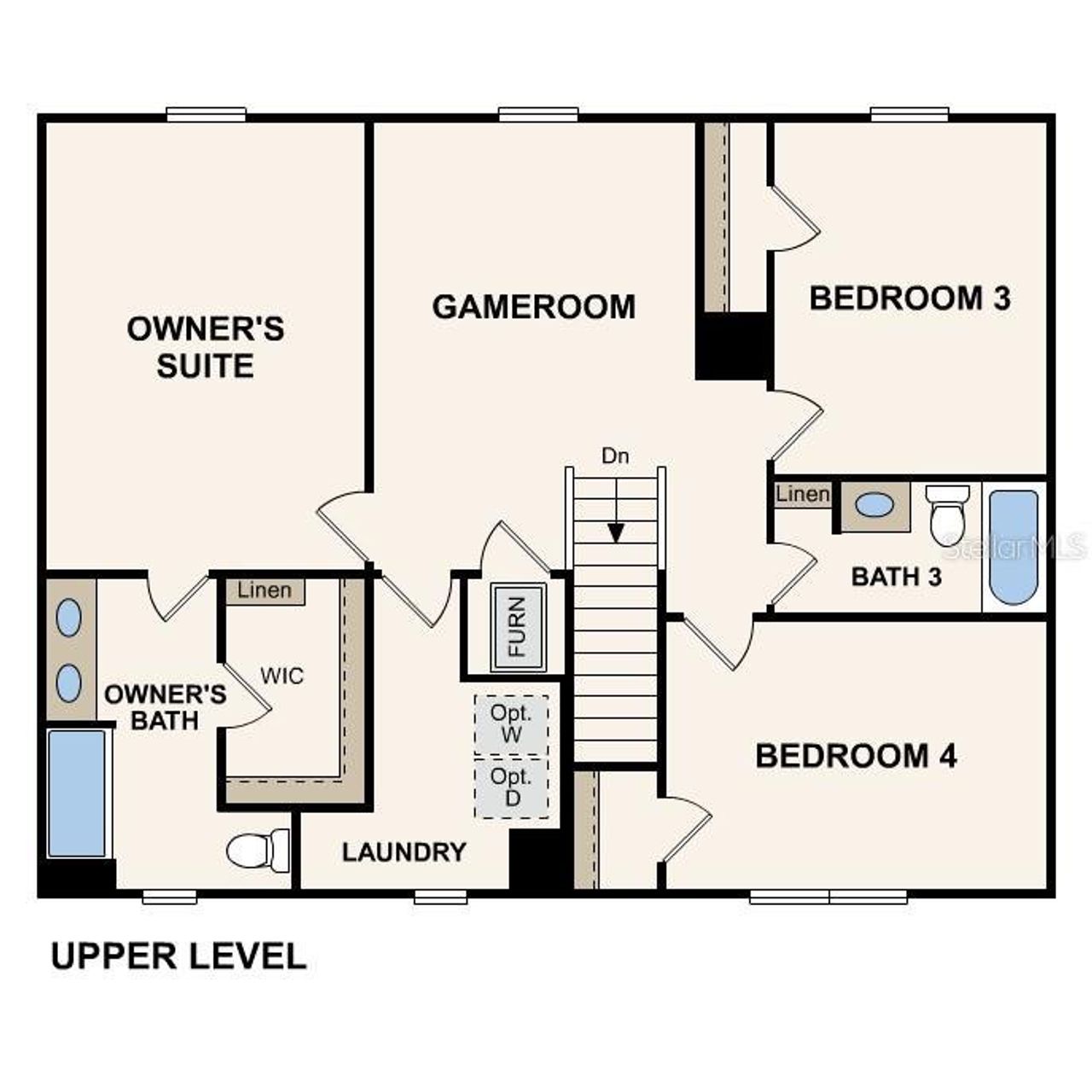 2D floor plan layout of this home in West Oak, Ocala, FL (Image 2).
