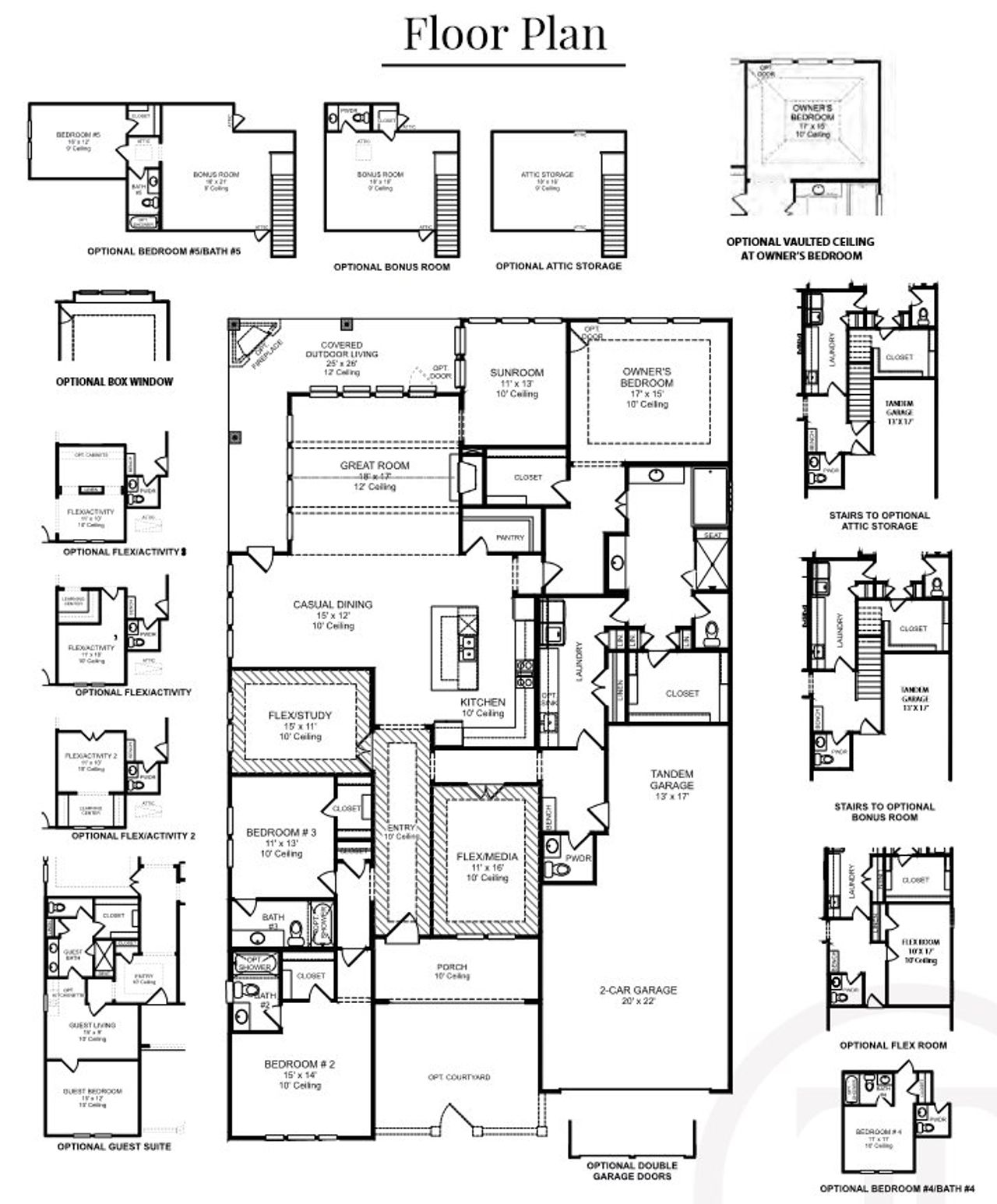 2D floor plan layout for the Plan 5521 by Tradition Homes in Windsong Ranch – 71′, Prosper, TX (Image 2). 2D floor plan layout for the Plan 5521 by Tradition Homes in Windsong Ranch – 71′, Prosper, TX (Image 2).