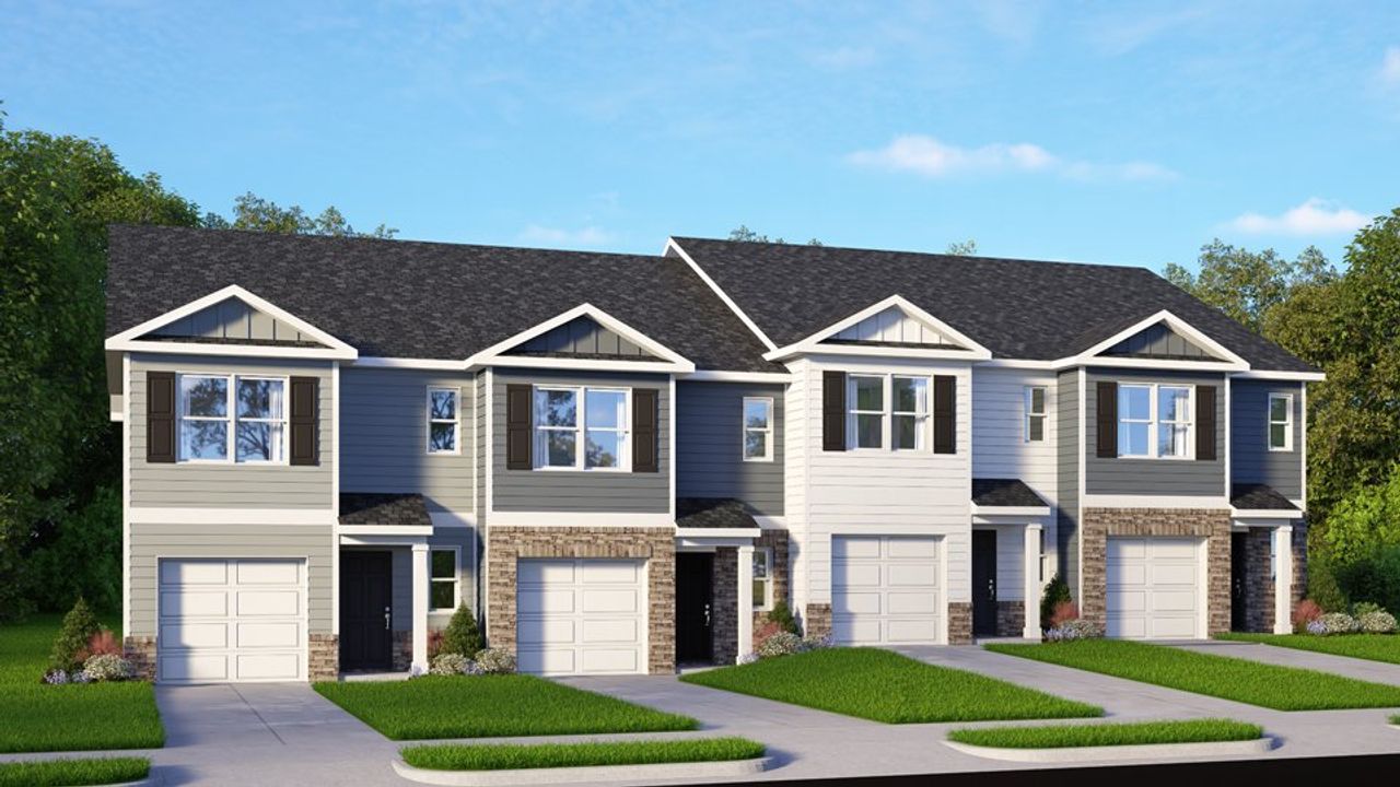 Representative exterior photo of a completed home built from the Payton by D.R. Horton in The Townes at Martin Farms, Aberdeen, NC (Image 2).