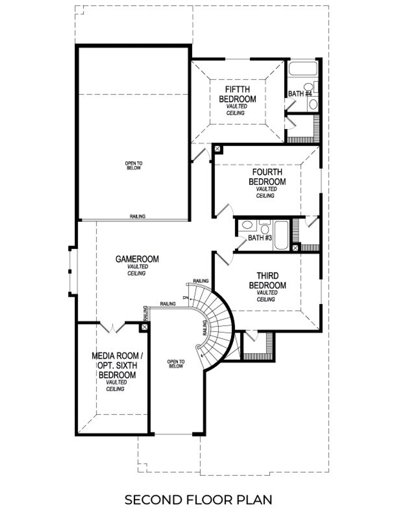 2D floor plan layout of this home in Villages of Creekwood, Frisco, TX (Image 2).