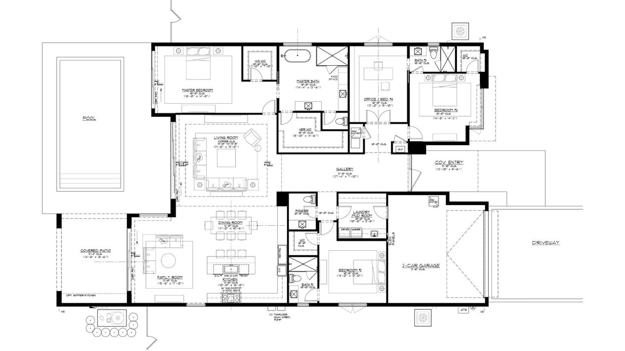 2D floor plan layout for the Mendocino by Ellish Builders in Delray Ridge, Boca Raton, FL (Image 2). 2D floor plan layout for the Mendocino by Ellish Builders in Delray Ridge, Boca Raton, FL (Image 2).