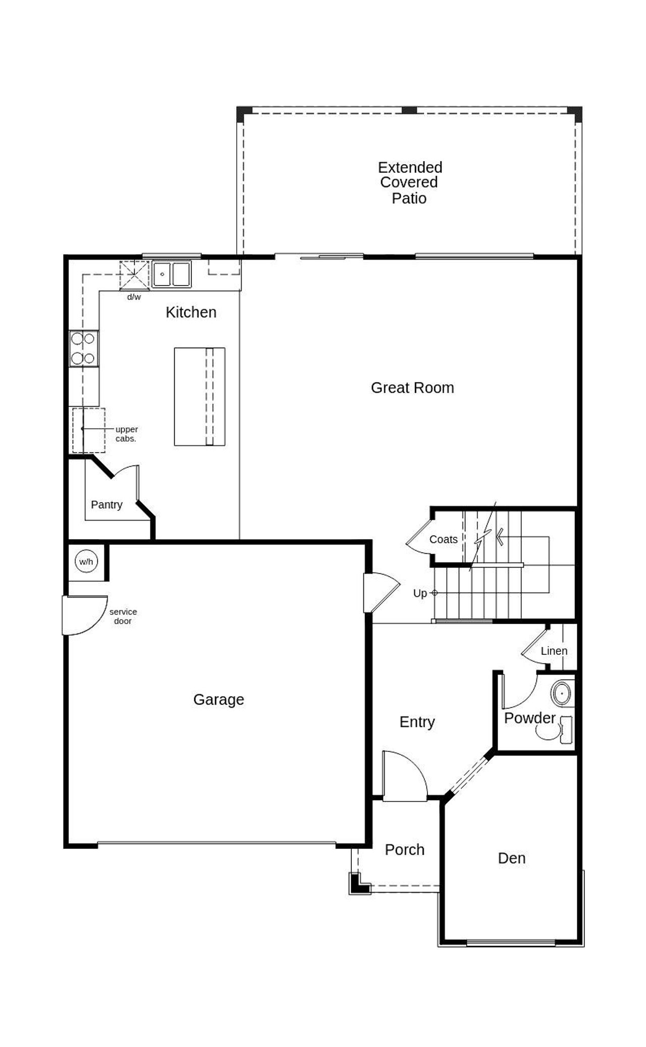 2D floor plan layout of this home in The Traditions at Teravalis, Buckeye, AZ (Image 2).