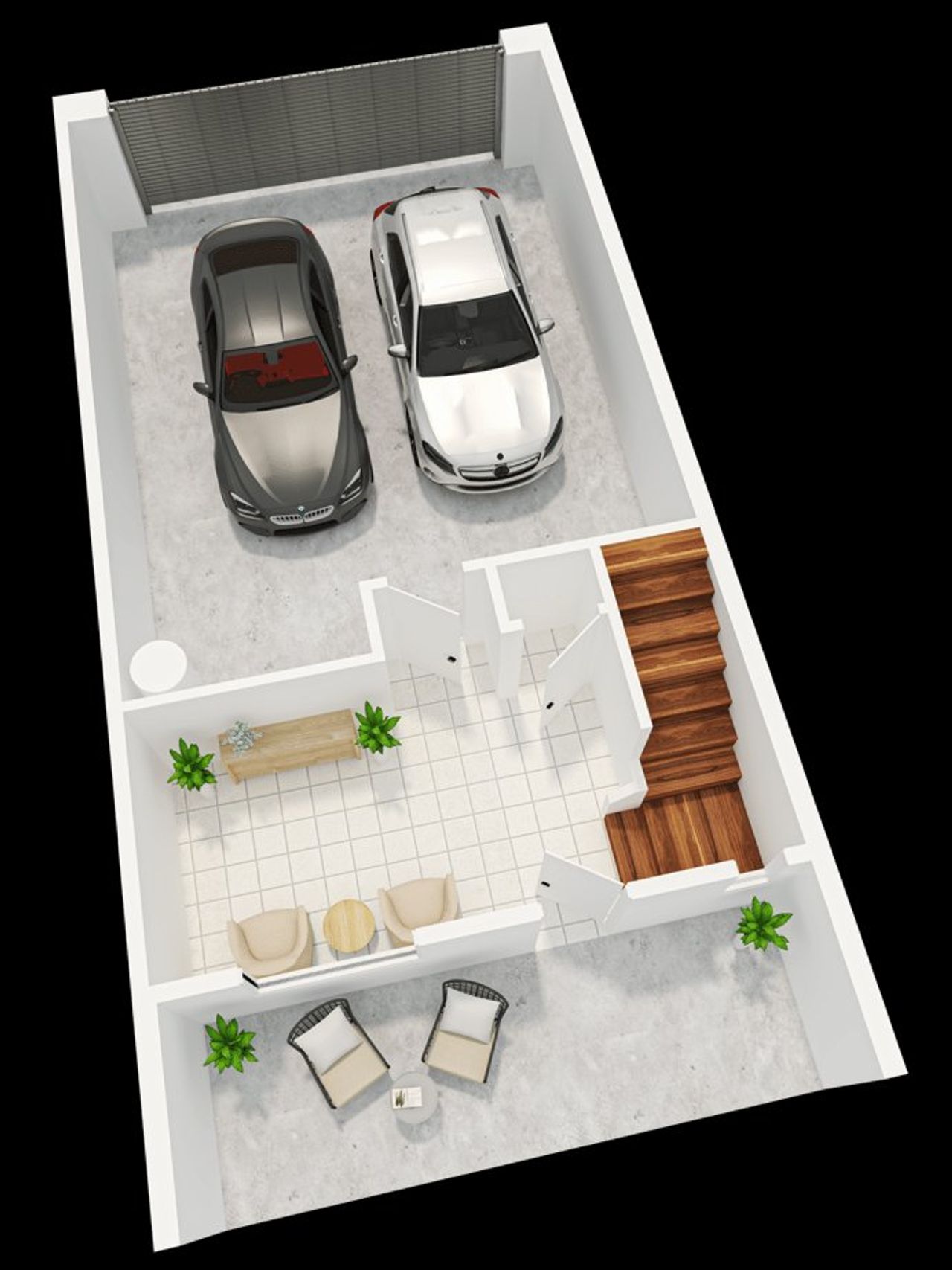 2D floor plan layout for the Crystal by Ascend Communities in Lofts Townhomes, Phoenix, AZ (Image 2).