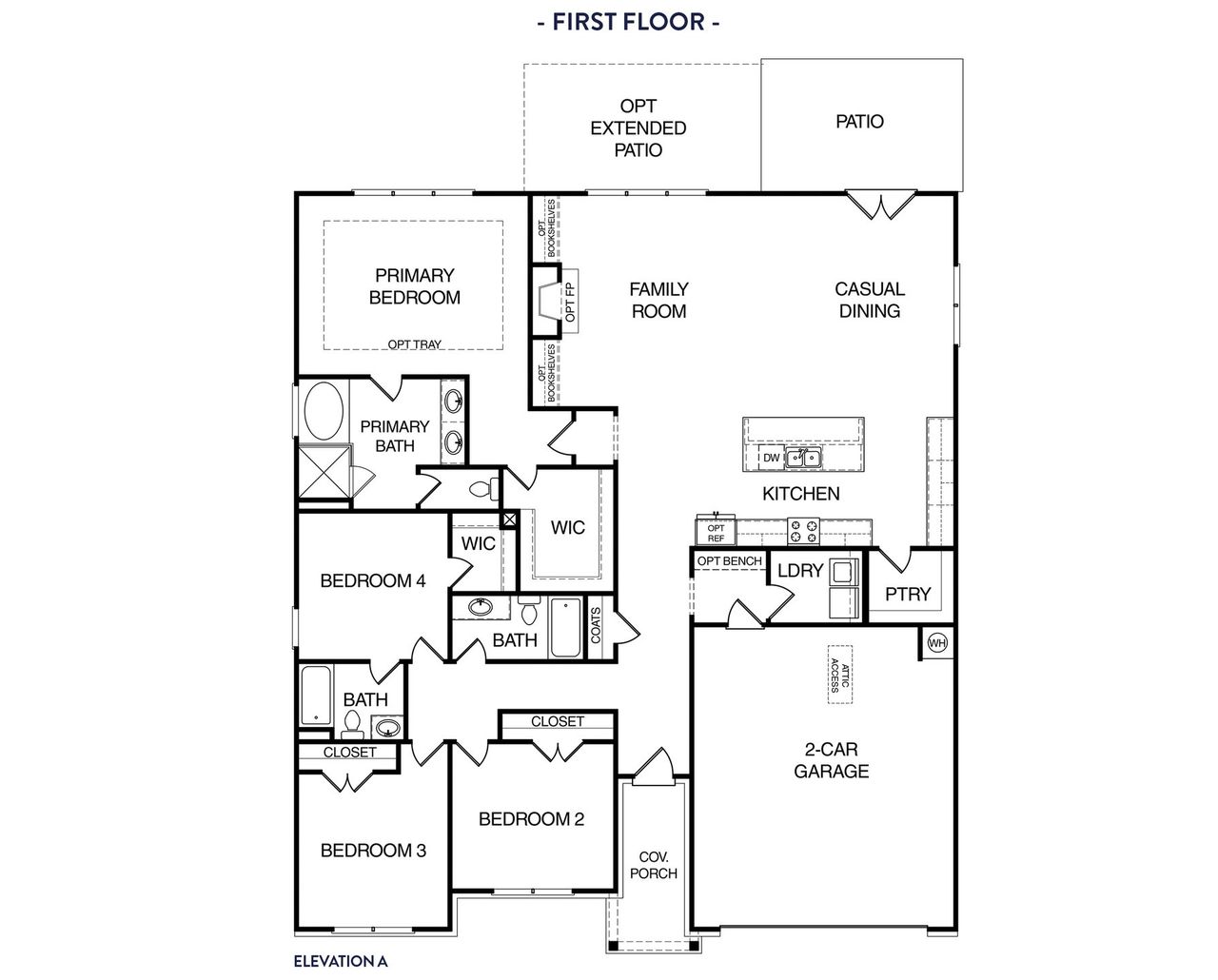 2D floor plan layout of this home in Riverwalk, Monroe, GA (Image 2).