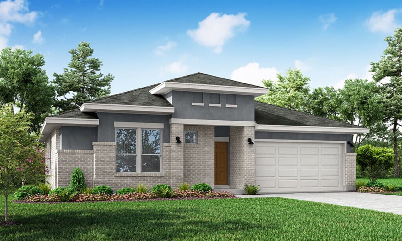 Representative exterior photo of a completed home built from the The Dove by Clark Wilson Builder in Anthem Cottages, Kyle, TX (Image 2). Representative exterior photo of a completed home built from the The Dove by Clark Wilson Builder in Anthem Cottages, Kyle, TX (Image 2).