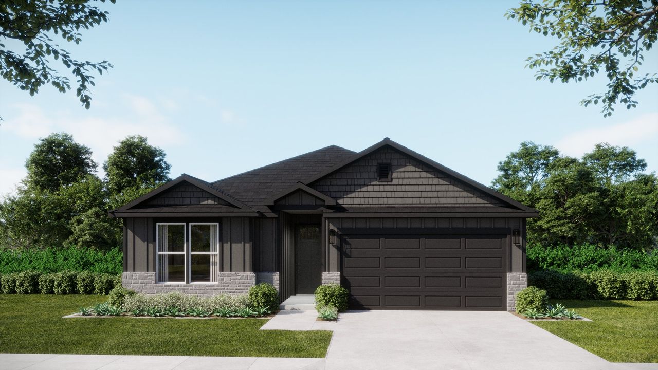 Representative exterior photo of a completed home built from the Blanco by Flintrock Builder in College Park, Troy, TX (Image 2). Representative exterior photo of a completed home built from the Blanco by Flintrock Builder in College Park, Troy, TX (Image 2).