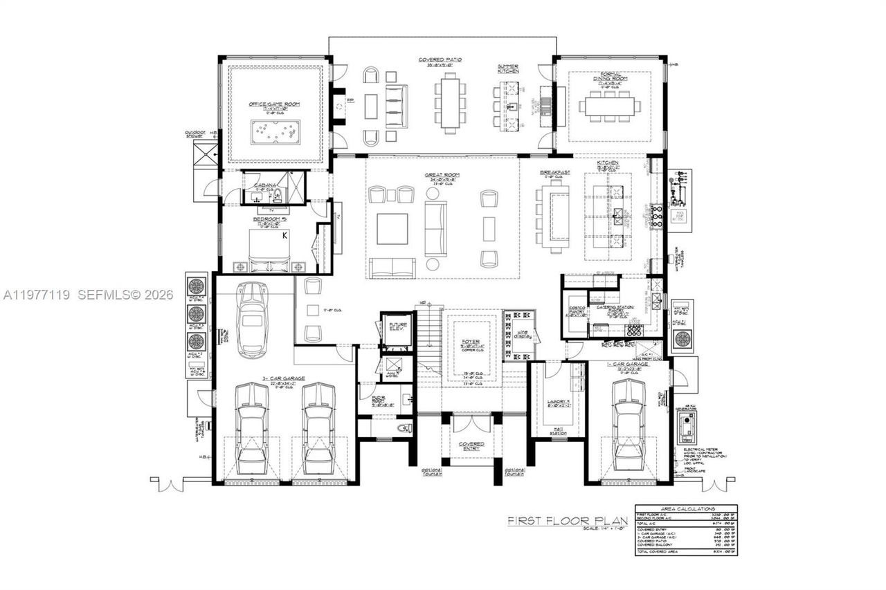 2D floor plan layout of this home in , Fort Lauderdale, FL (Image 2).