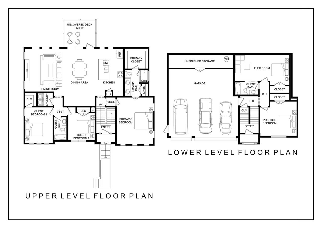 2D floor plan layout for the The Amelia by Greentech Homes LLC in Hamilton on Hunter West, Ooltewah, TN (Image 2).