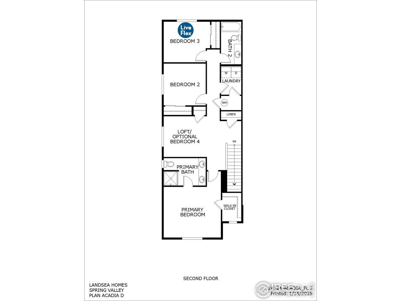 2D floor plan layout of this home in Spring Valley, Longmont, CO (Image 2).