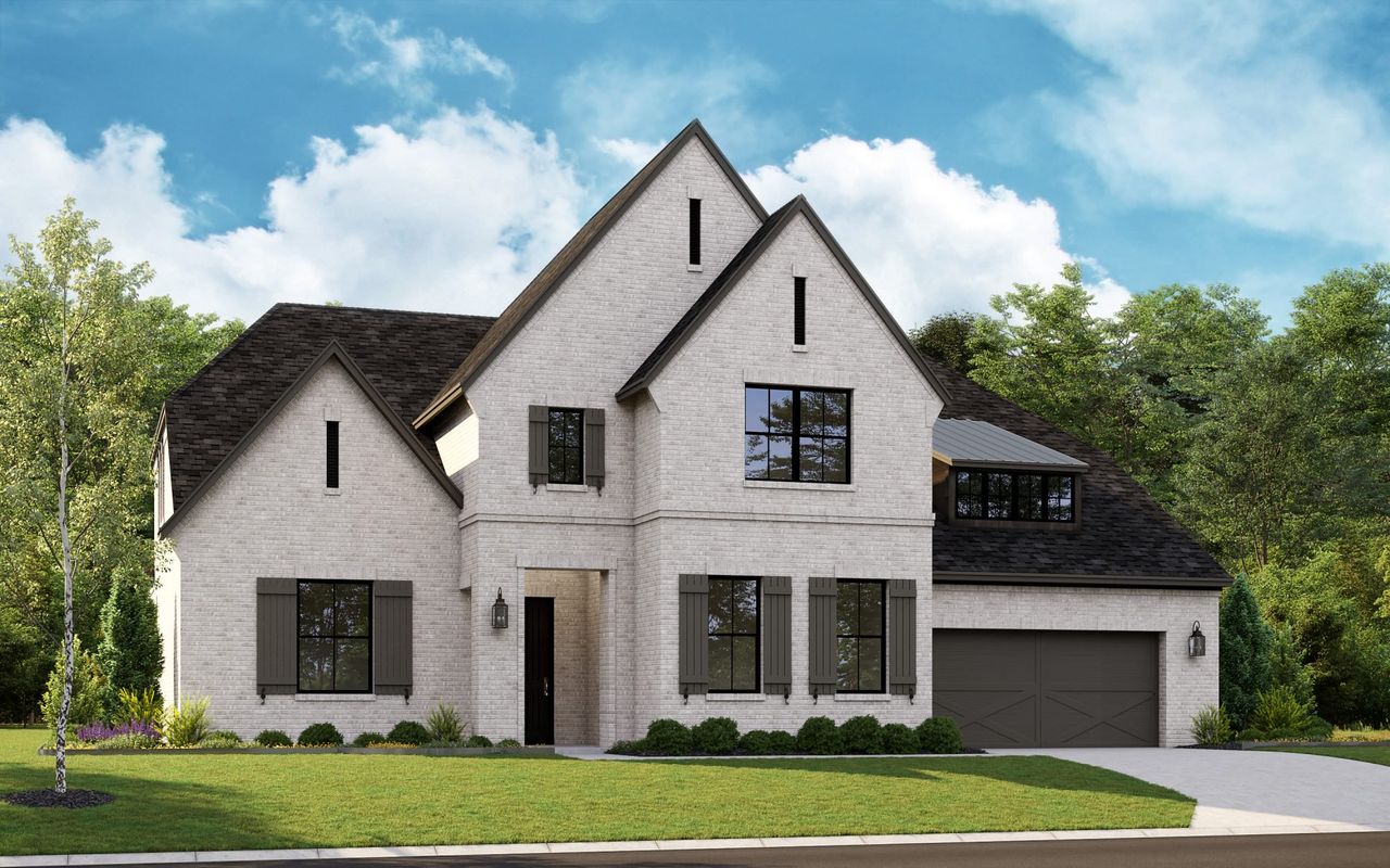 Representative exterior photo of a completed home built from the 6051 by Tradition Homes in The Parks at Wilson Creek, Celina, TX (Image 2).