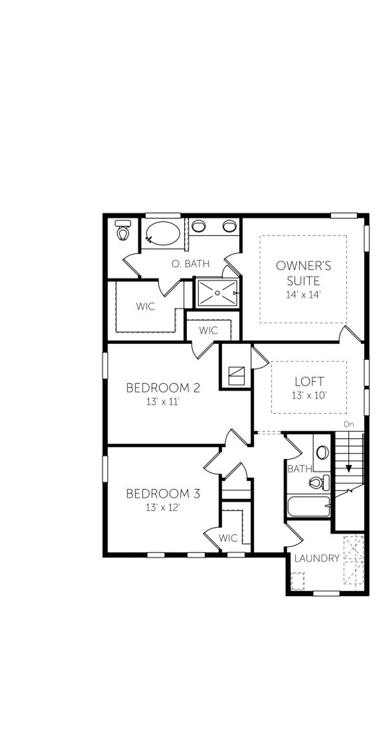 2D floor plan layout for the Timuquana - Single Family Homes by Dream Finders Homes in TrailMark, St. Augustine, FL (Image 2).