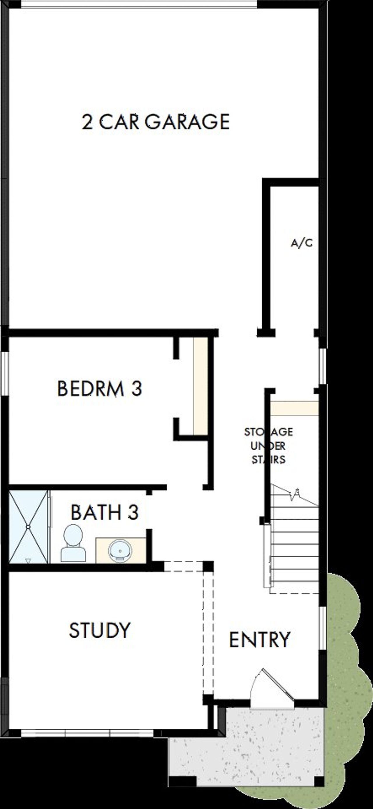 2D floor plan layout of this home in The Aurora Highlands The Pinnacle, Aurora, CO (Image 2).