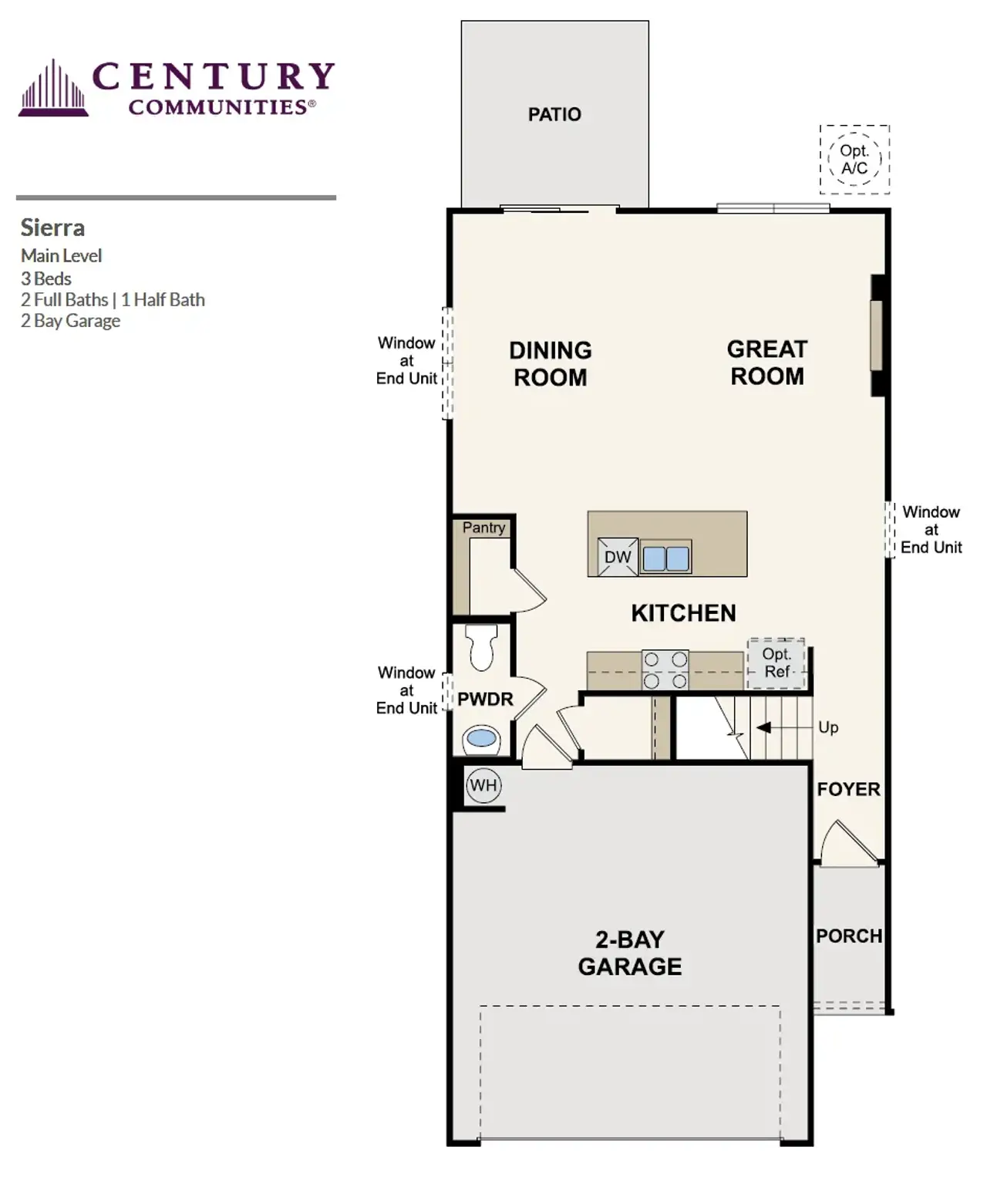 2D floor plan layout of this home in Sherwood Square, Flowery Branch, GA (Image 2).