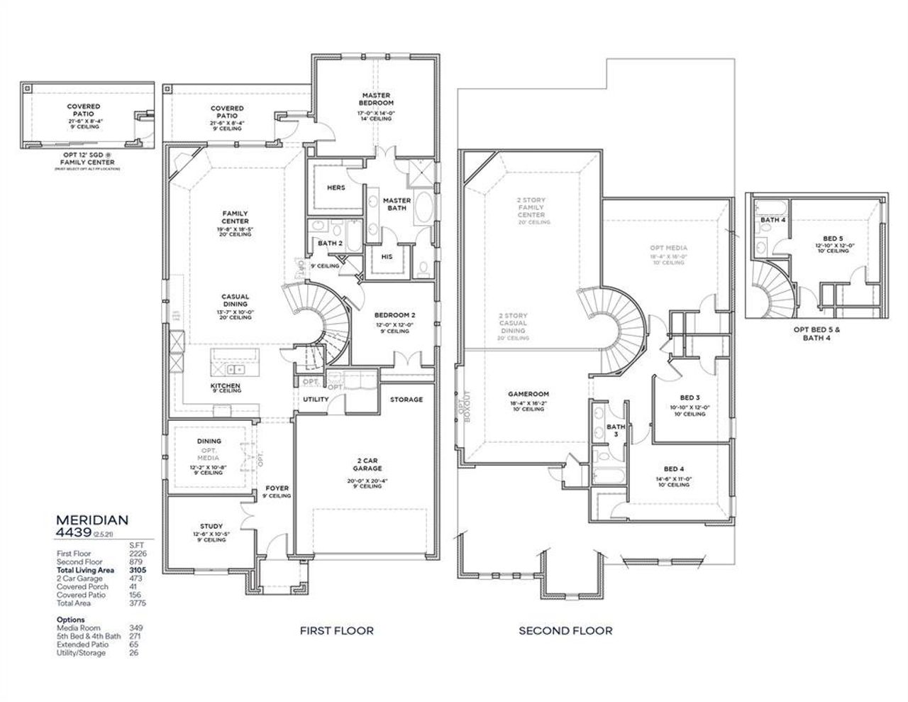 2D floor plan layout of this home in Solterra Texas, Mesquite, TX (Image 2).