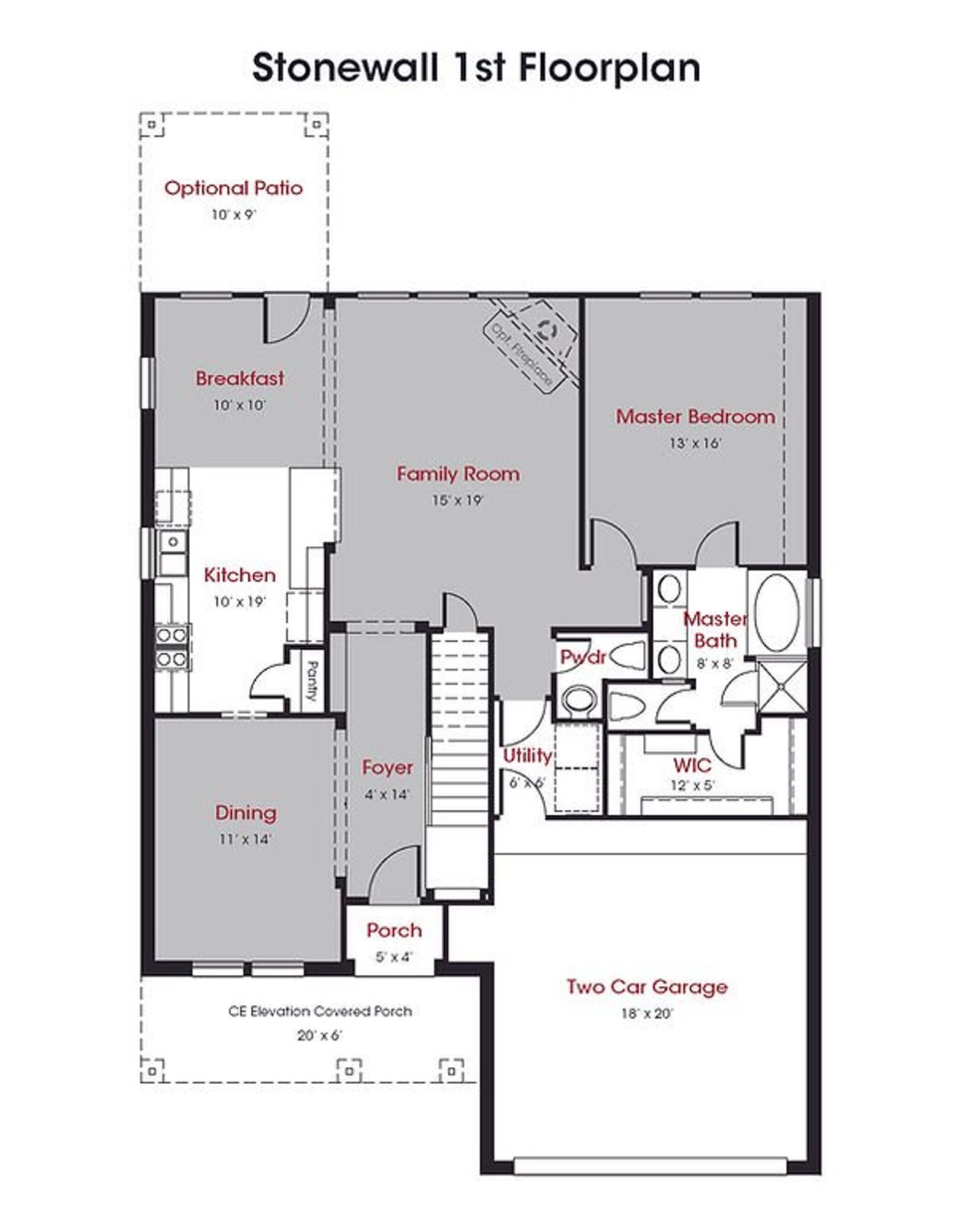 Image 2 representing the Stonewall by Kendall Homes in Oakwood Ranch, Willis, TX. Image 2 representing the Stonewall by Kendall Homes in Oakwood Ranch, Willis, TX.