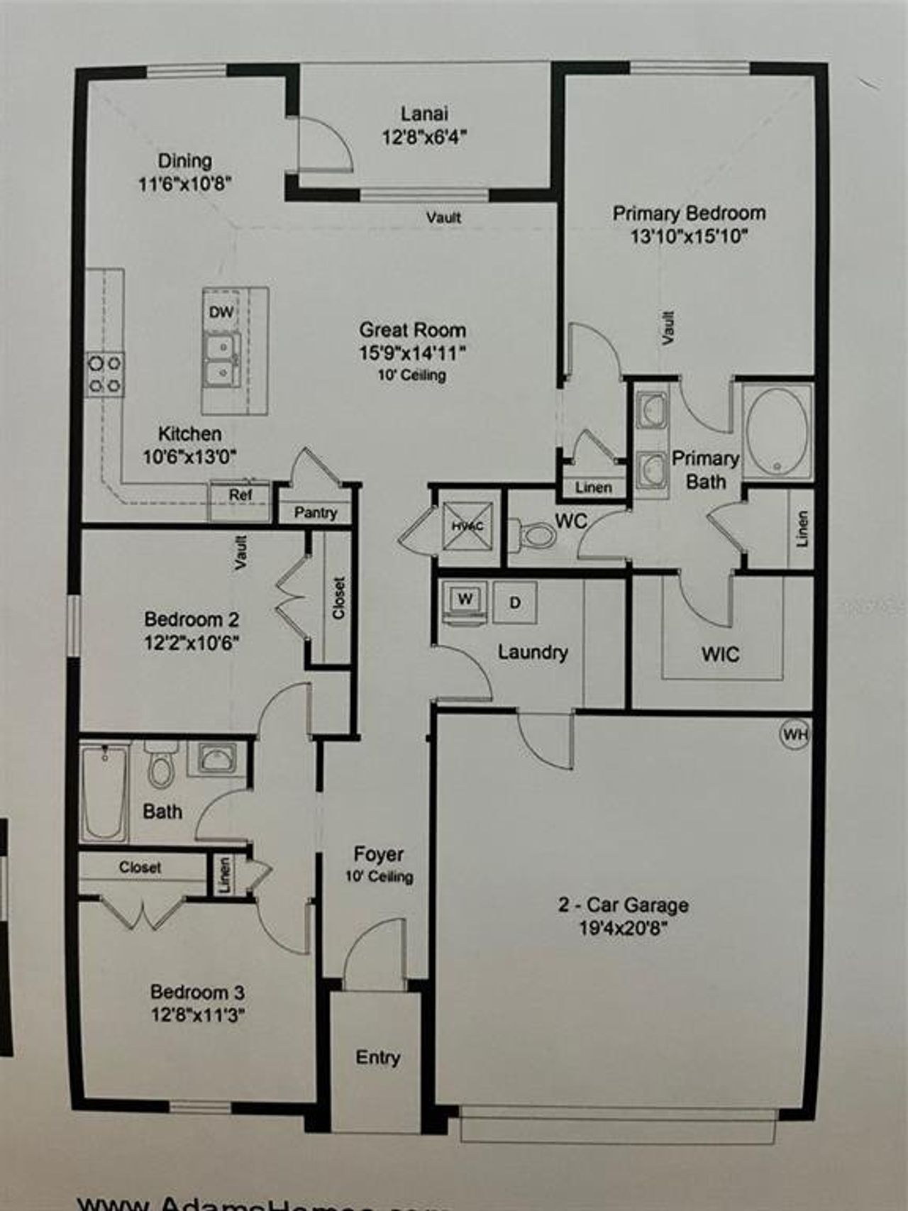 2D floor plan layout of this home in , Summerfield, FL (Image 2). 2D floor plan layout of this home in , Summerfield, FL (Image 2).