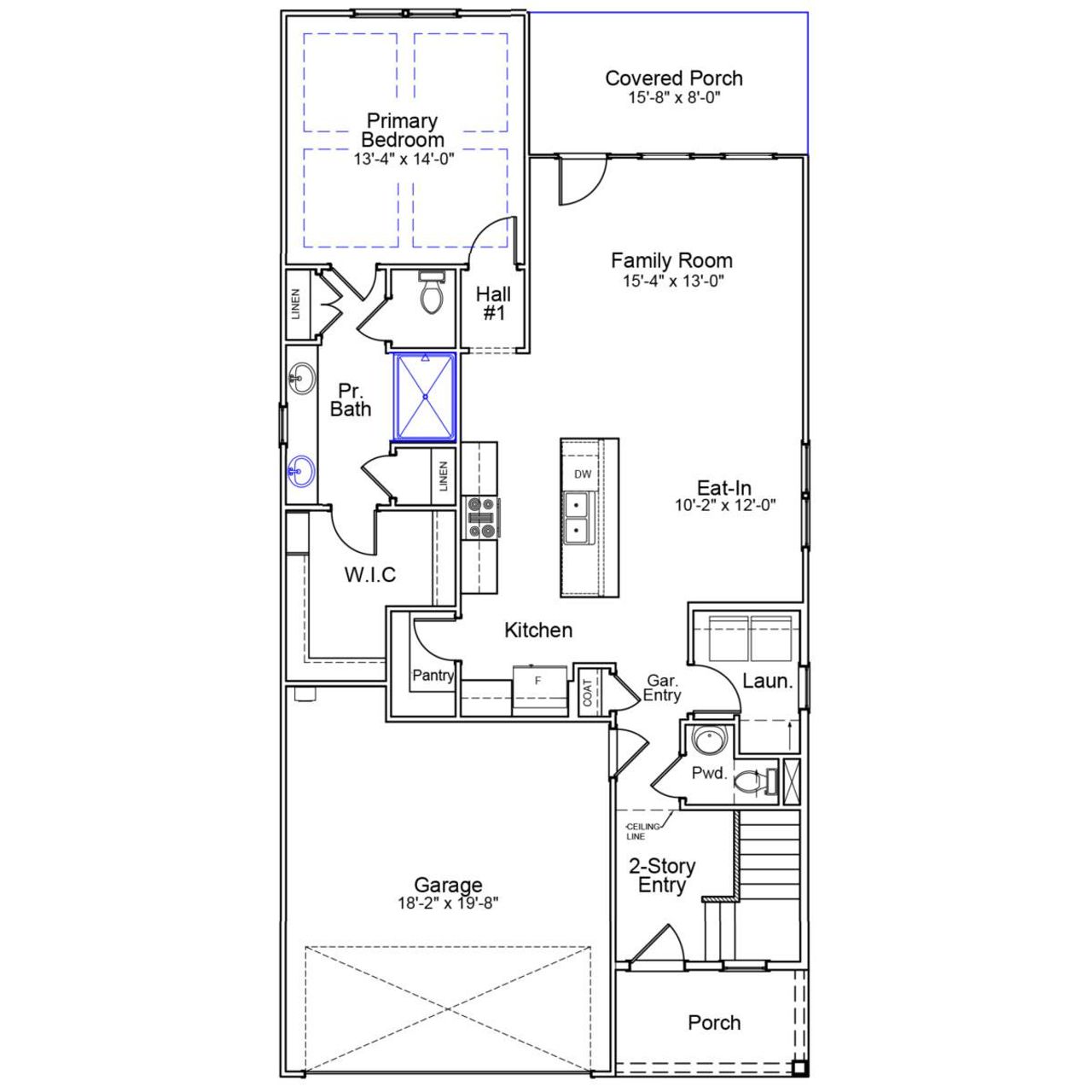 2D floor plan layout of this home in Sweetbrier, Durham, NC (Image 2).