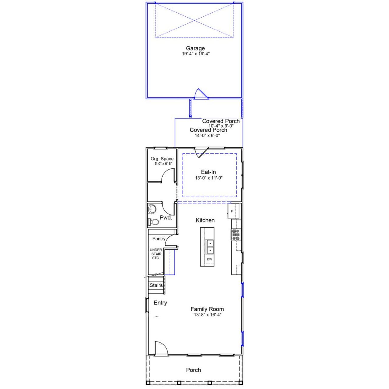 2D floor plan layout of this home in Renaissance at White Oak, Garner, NC (Image 2).